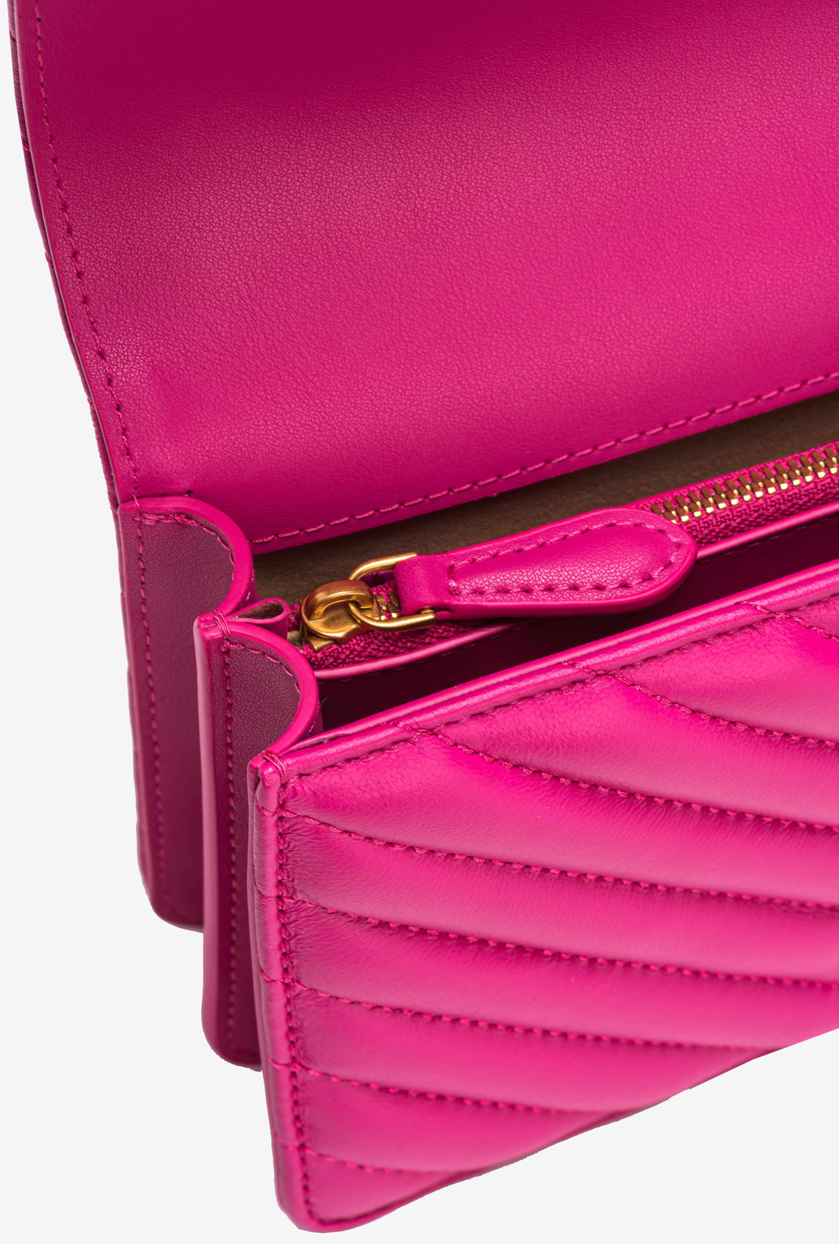 Pinko Classic Love One Shoulder Bag In Rose -or Antique