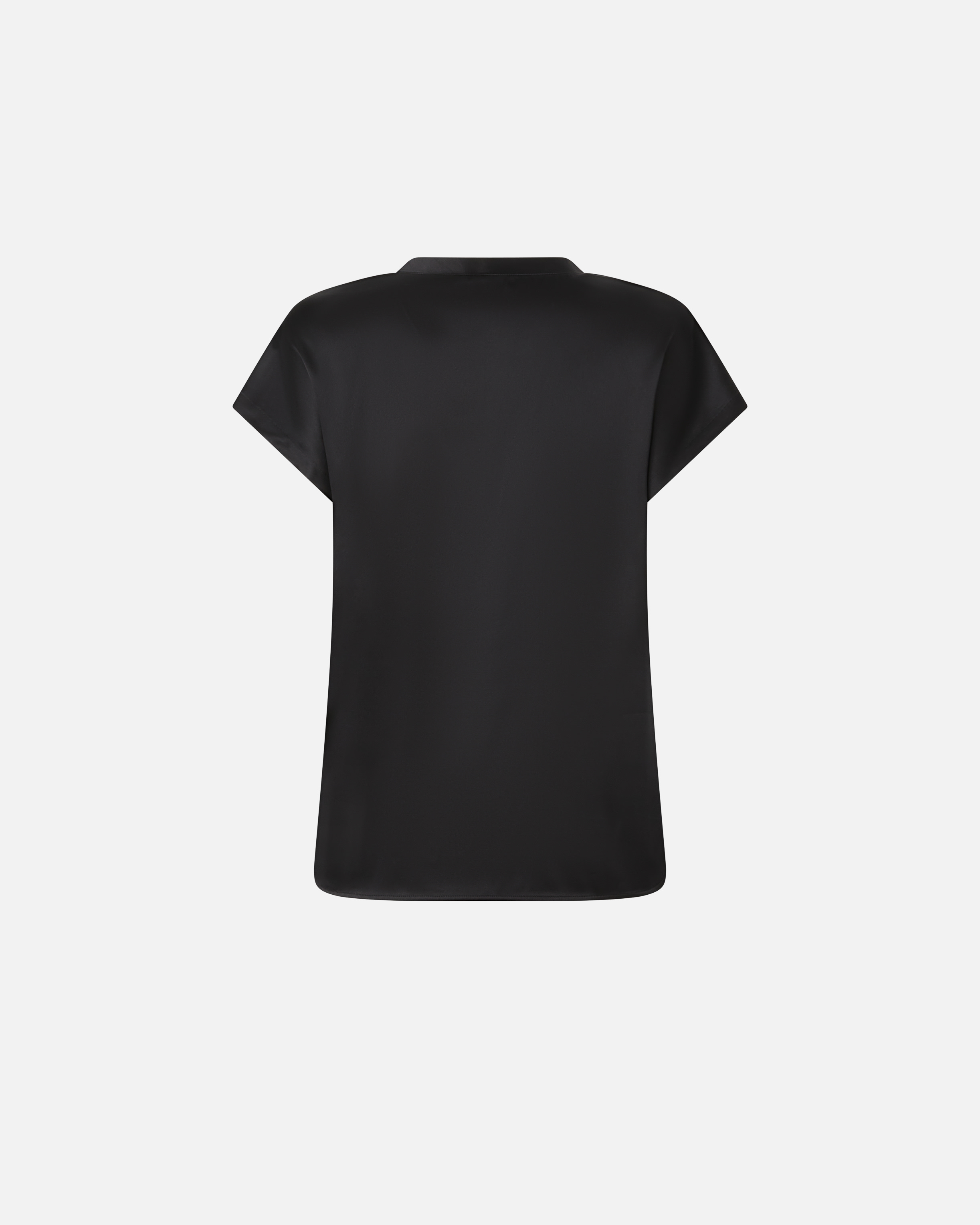 Pinko Stretch Satin Top In Limo Black