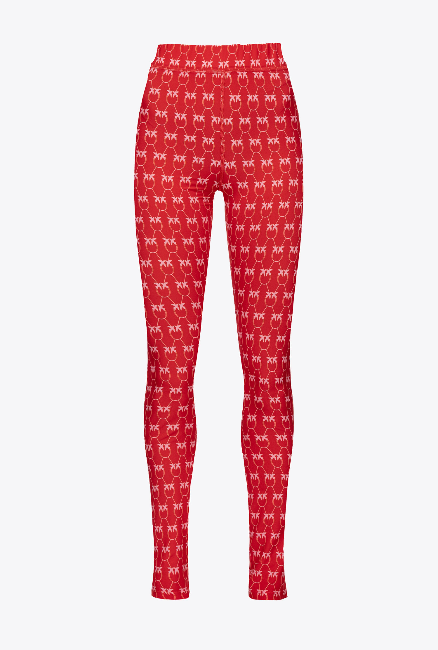 Monogram leggings - Red/pink