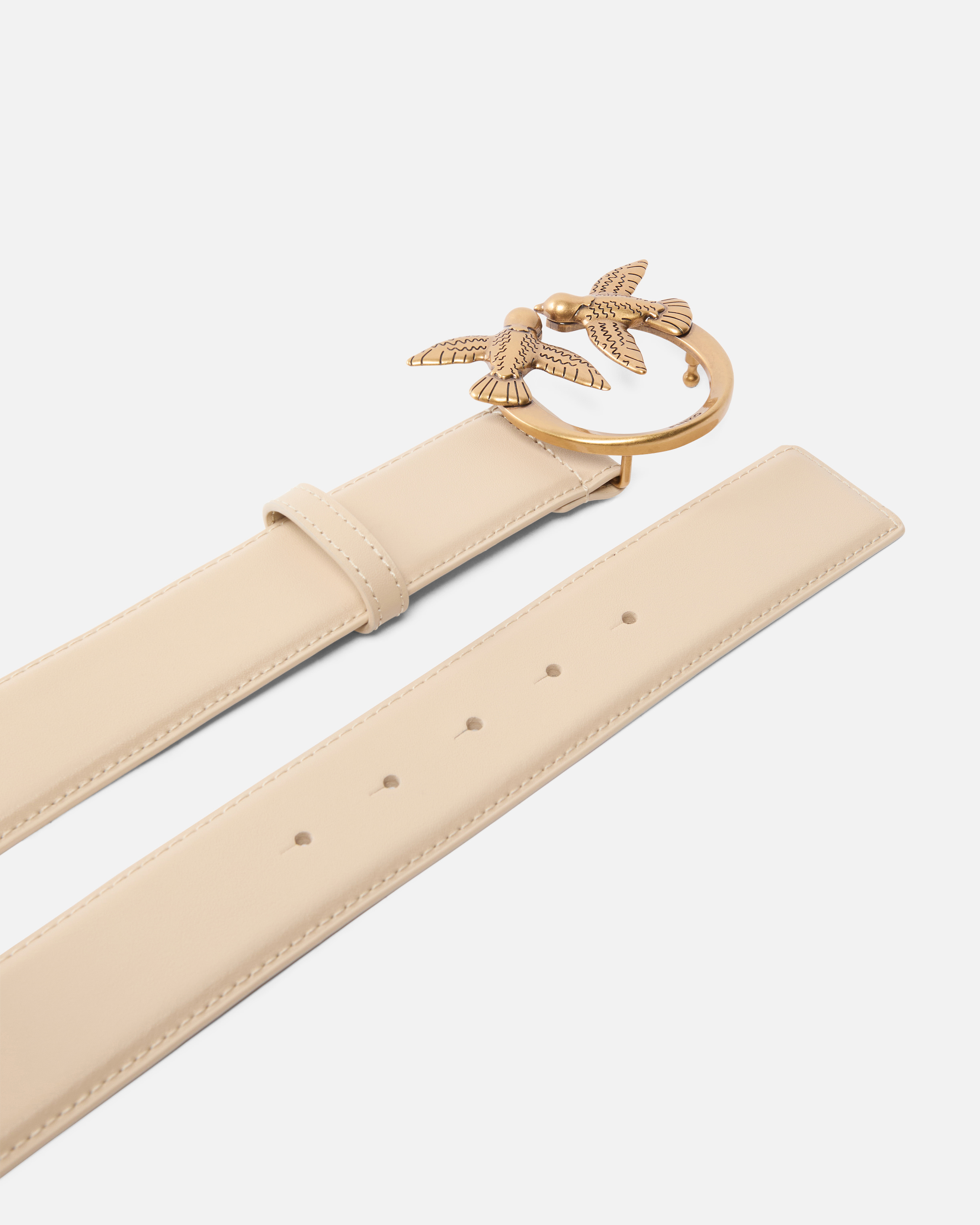 Ceinture large Love Birds en cuir 4cm 2