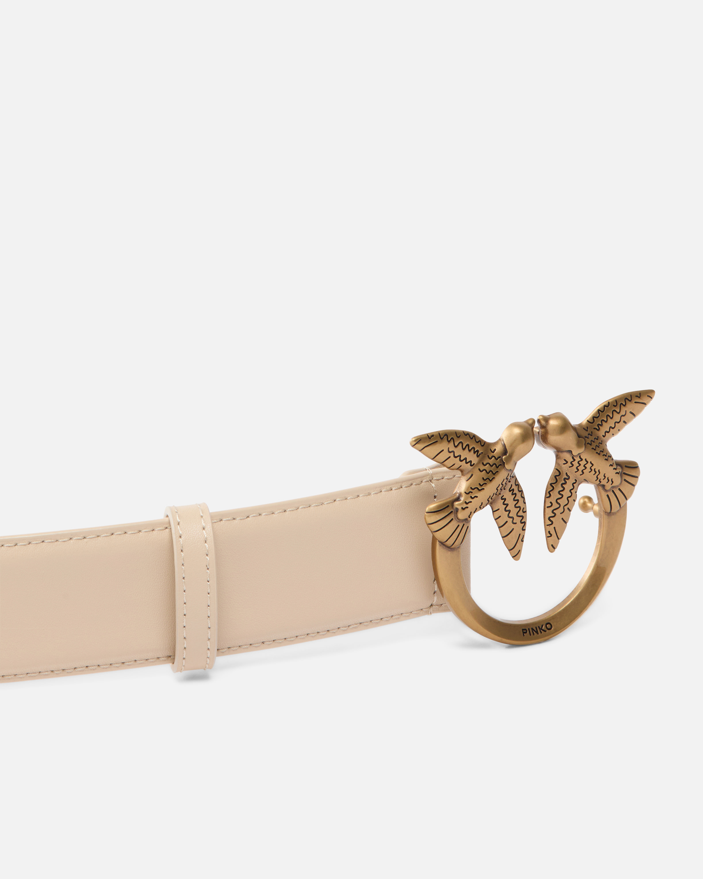 Ceinture large Love Birds en cuir 4cm 4