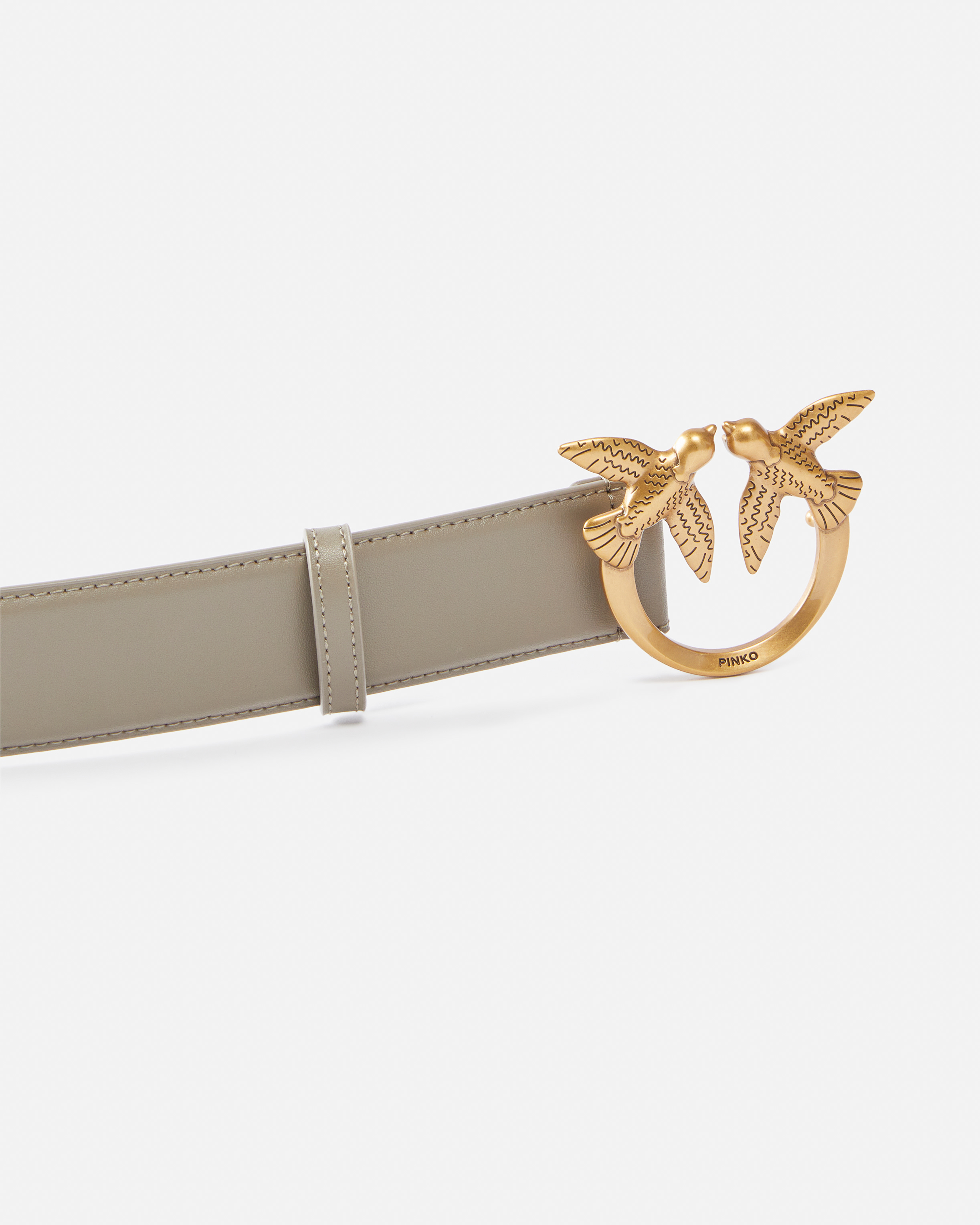 Ceinture large Love Birds en cuir 4cm 4