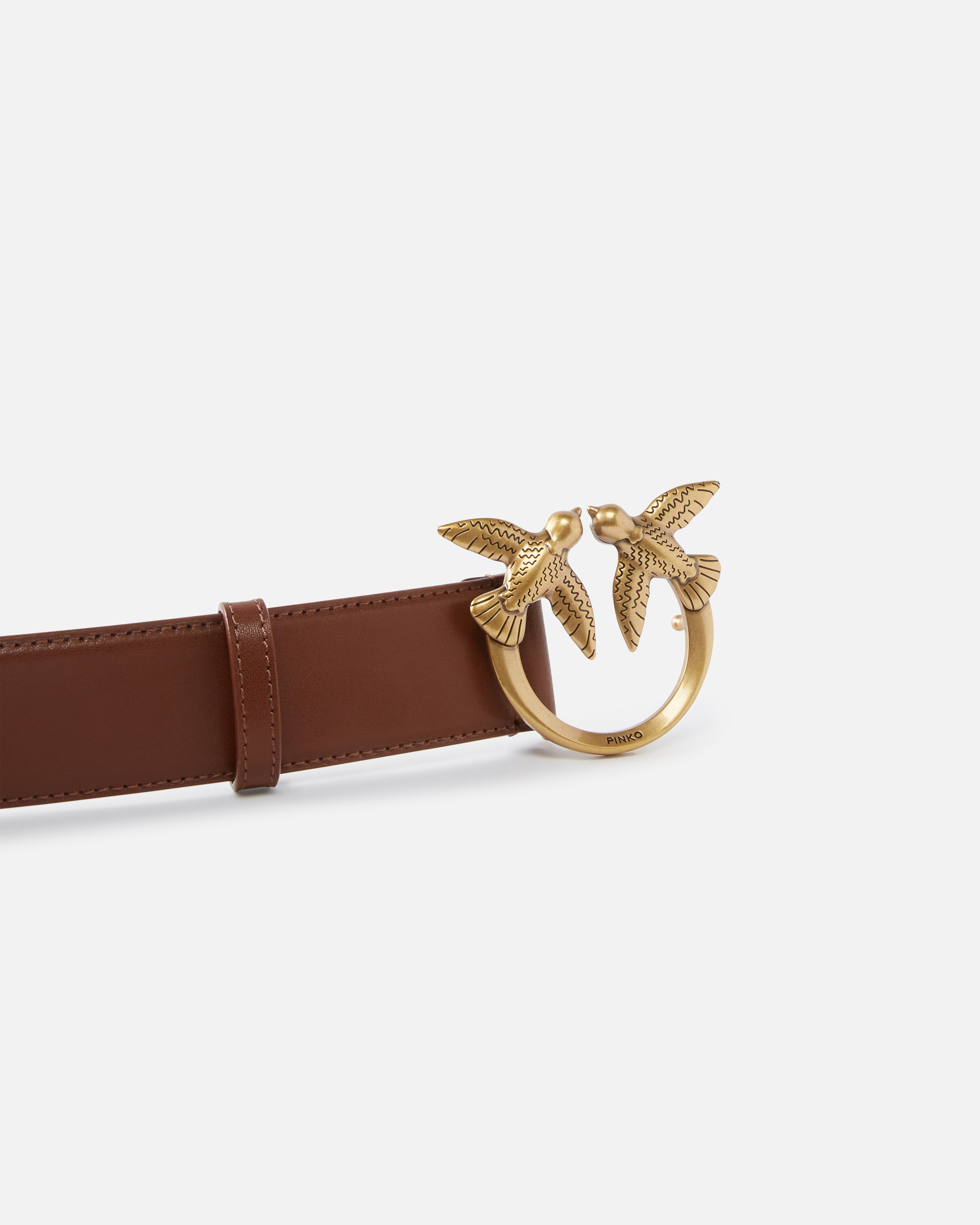 レザー Love Birds ワイドベルト 4cm 4