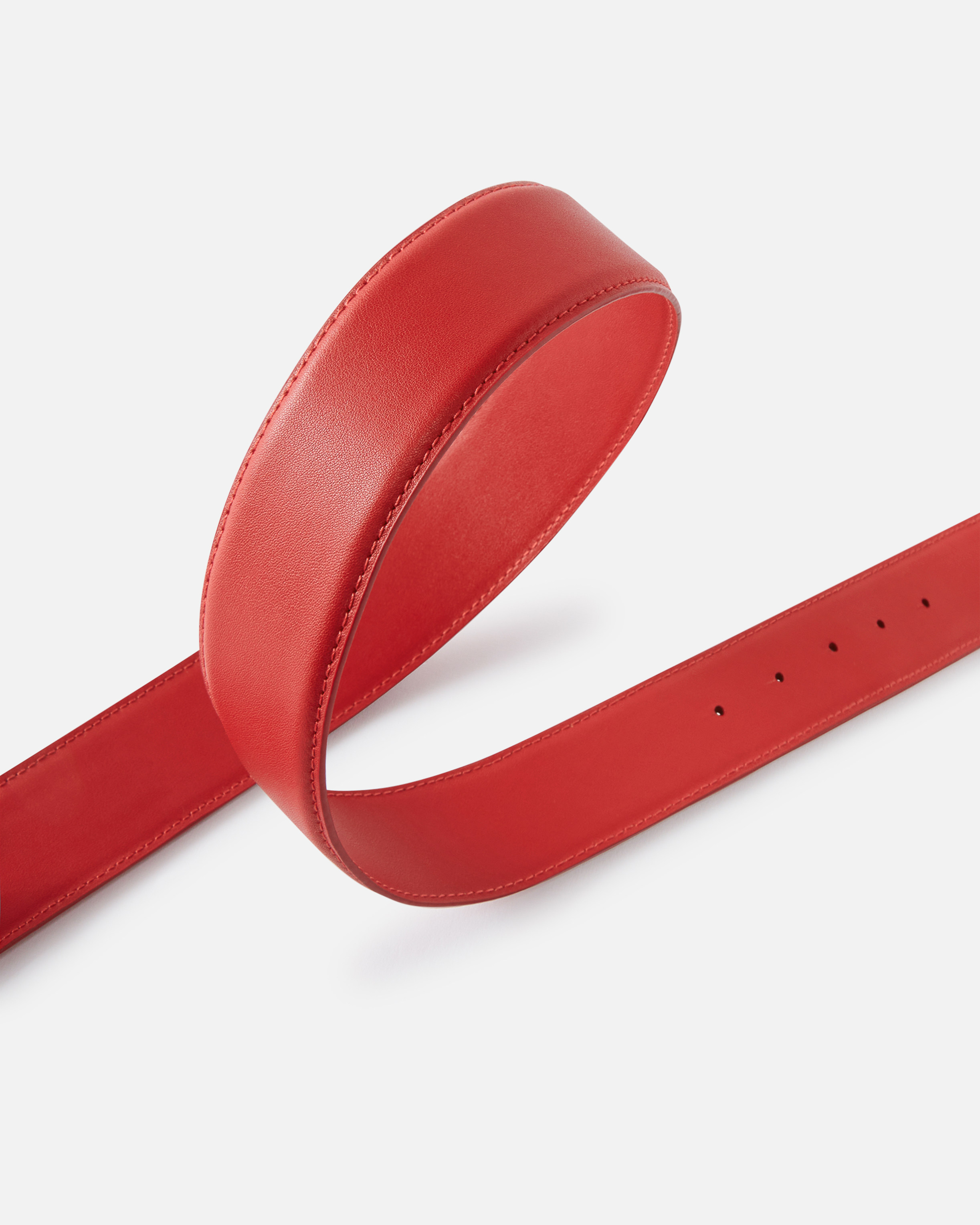 Pinko Love Birds Leather Belt In Red-antique Gold