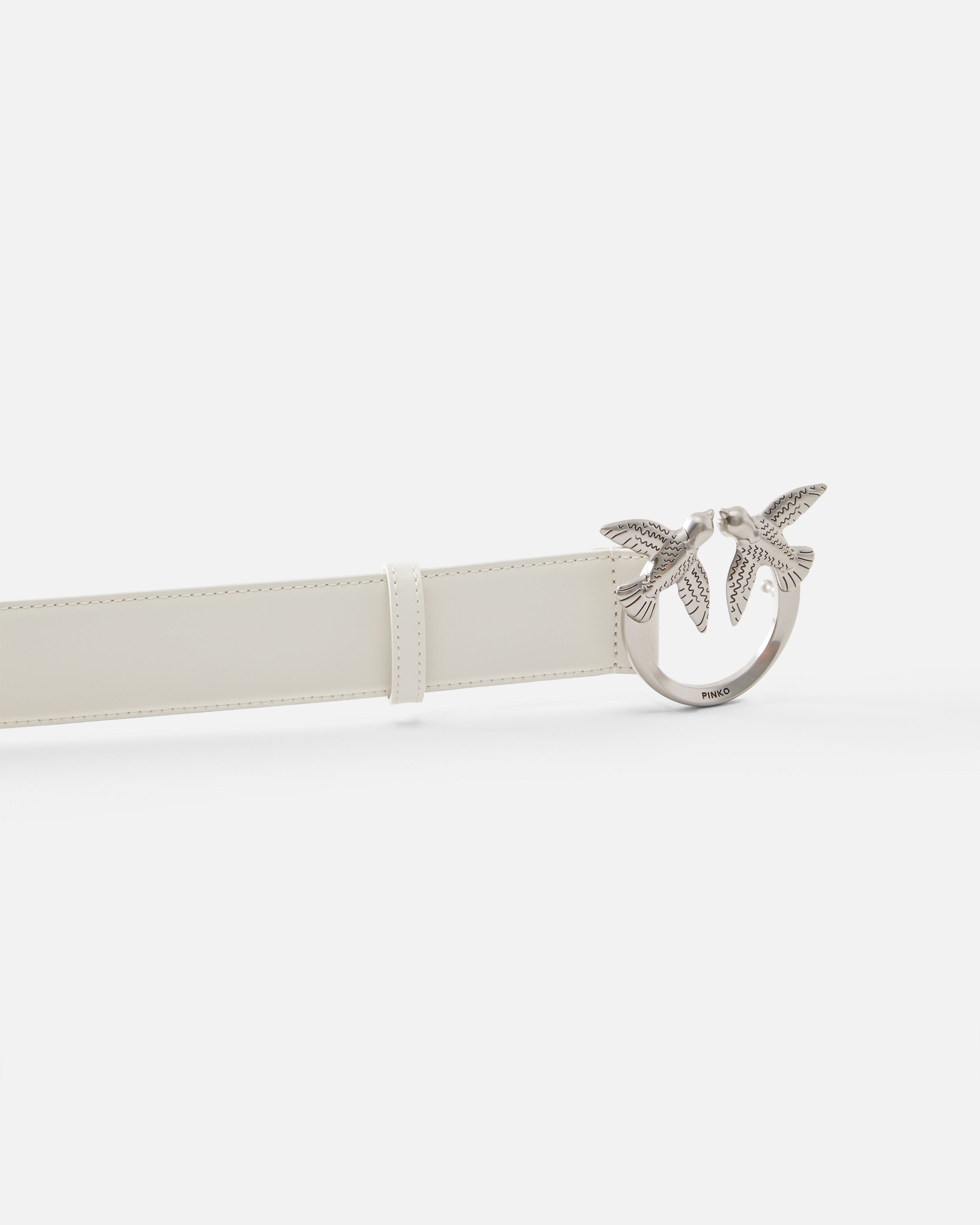 Ceinture large Love Birds en cuir 4cm 4