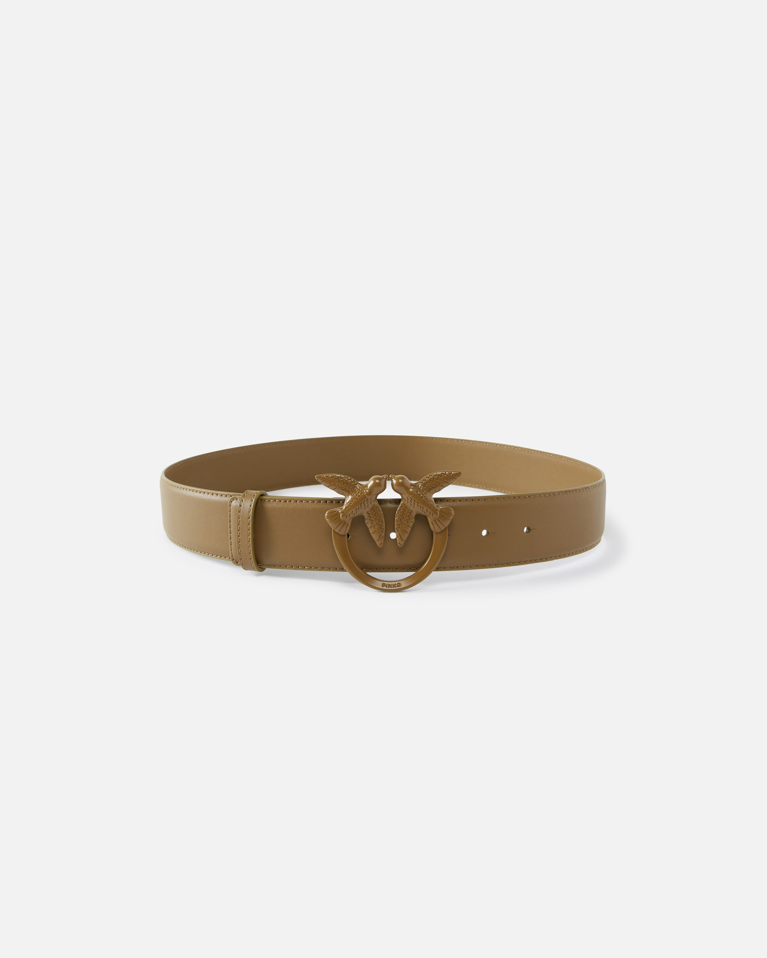 Love Birds high colour-block leather belt, 4cm PINKO → Shop