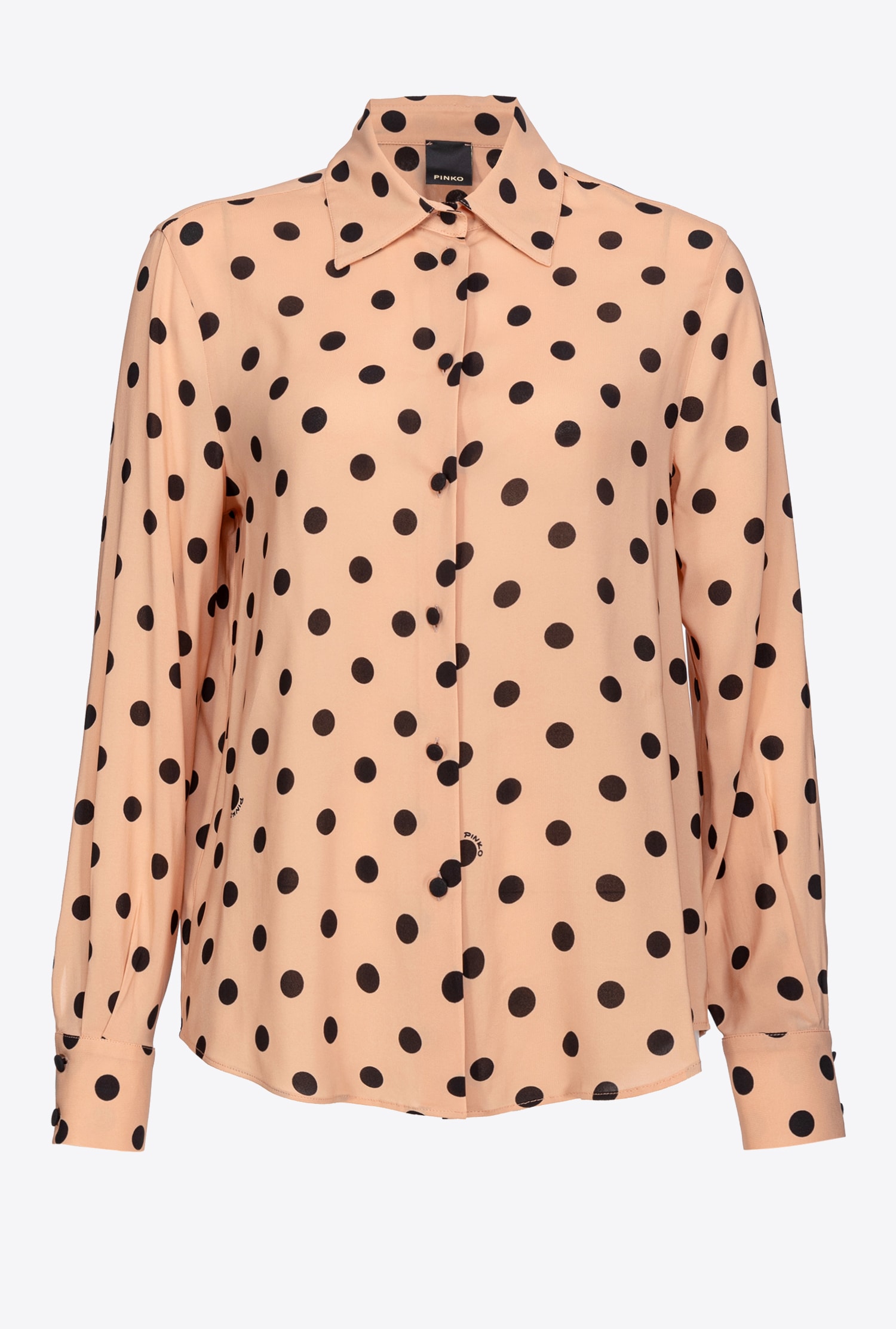 Pinko, Polka-Dot Shirt, Black/White, 40