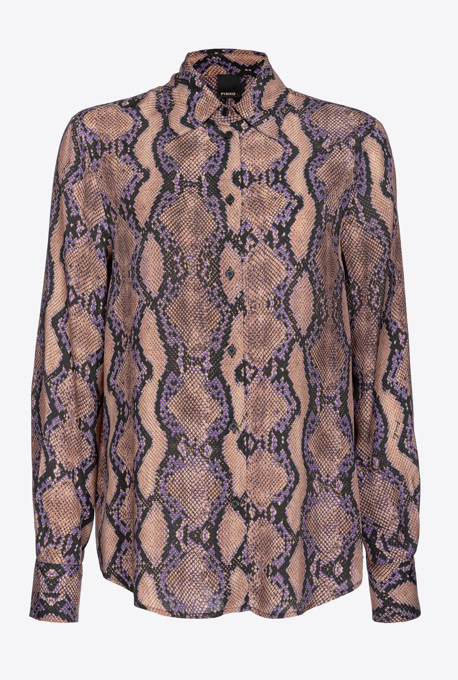 Pinko Smorzare Shirt In Mult. Brown/lilac