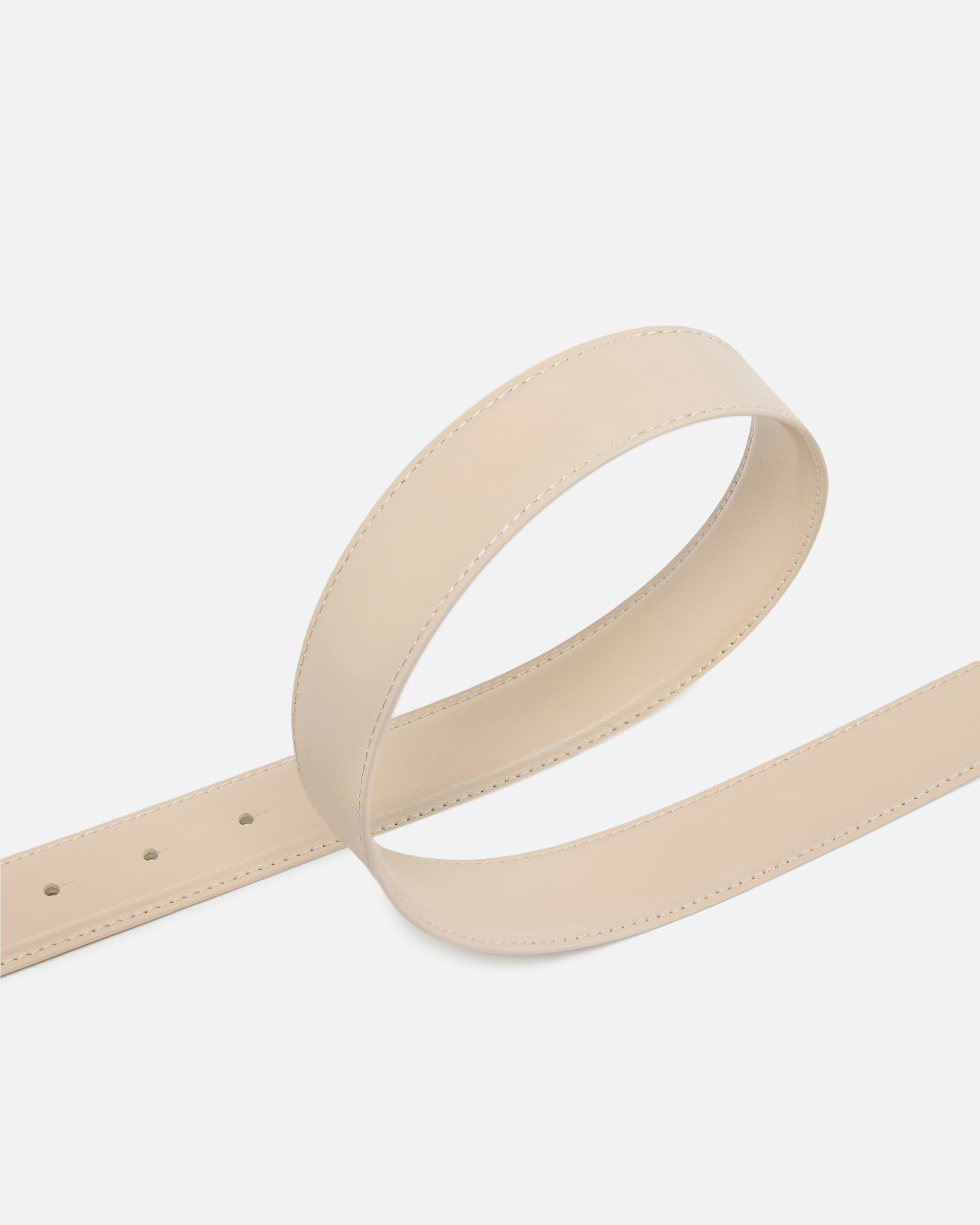 Pinko Ceinture Love Birds En Cuir 3cm In Beige-smoke Grey-antique Gold