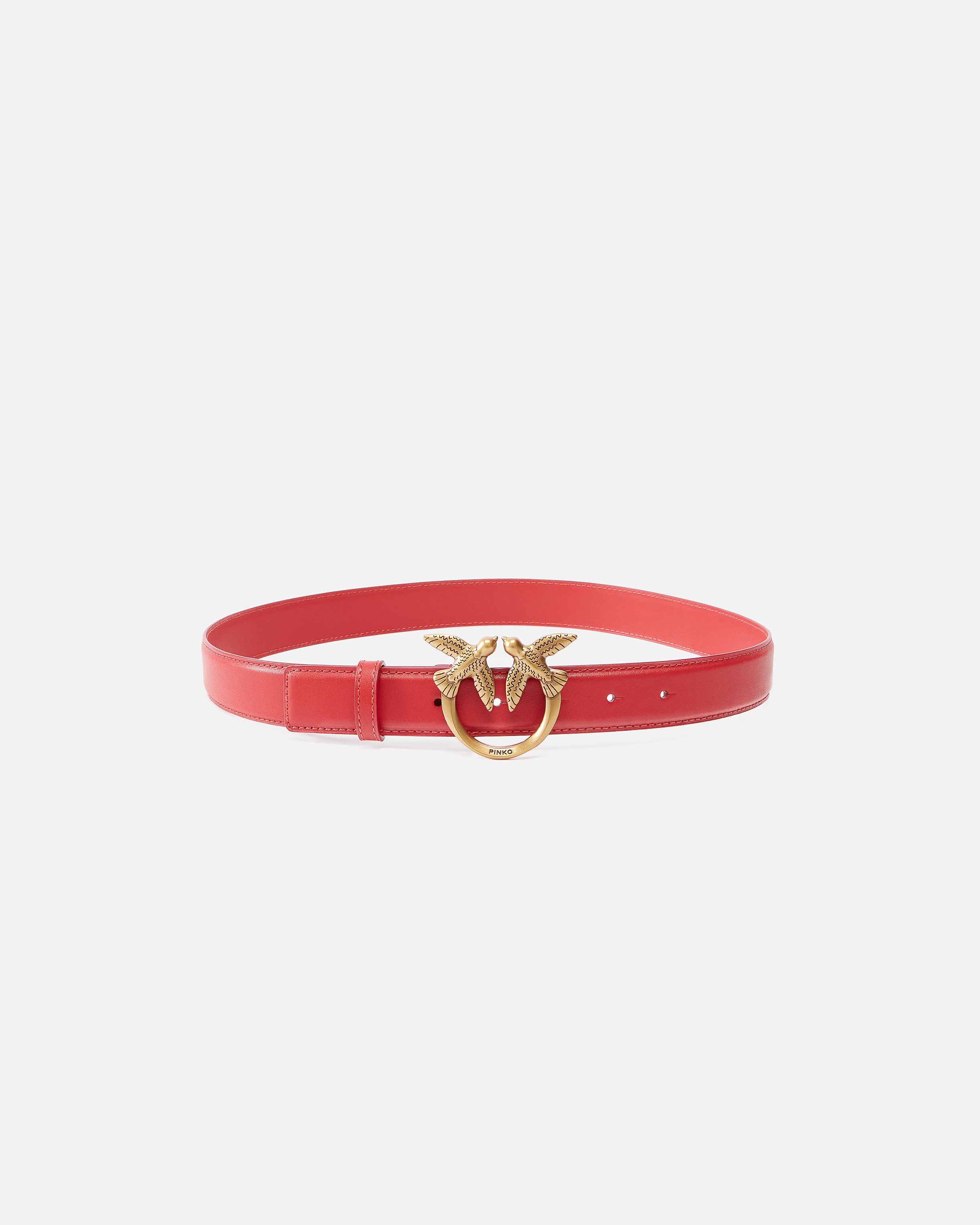 Pinko Ceinture Love Birds En Cuir 3cm In R30q