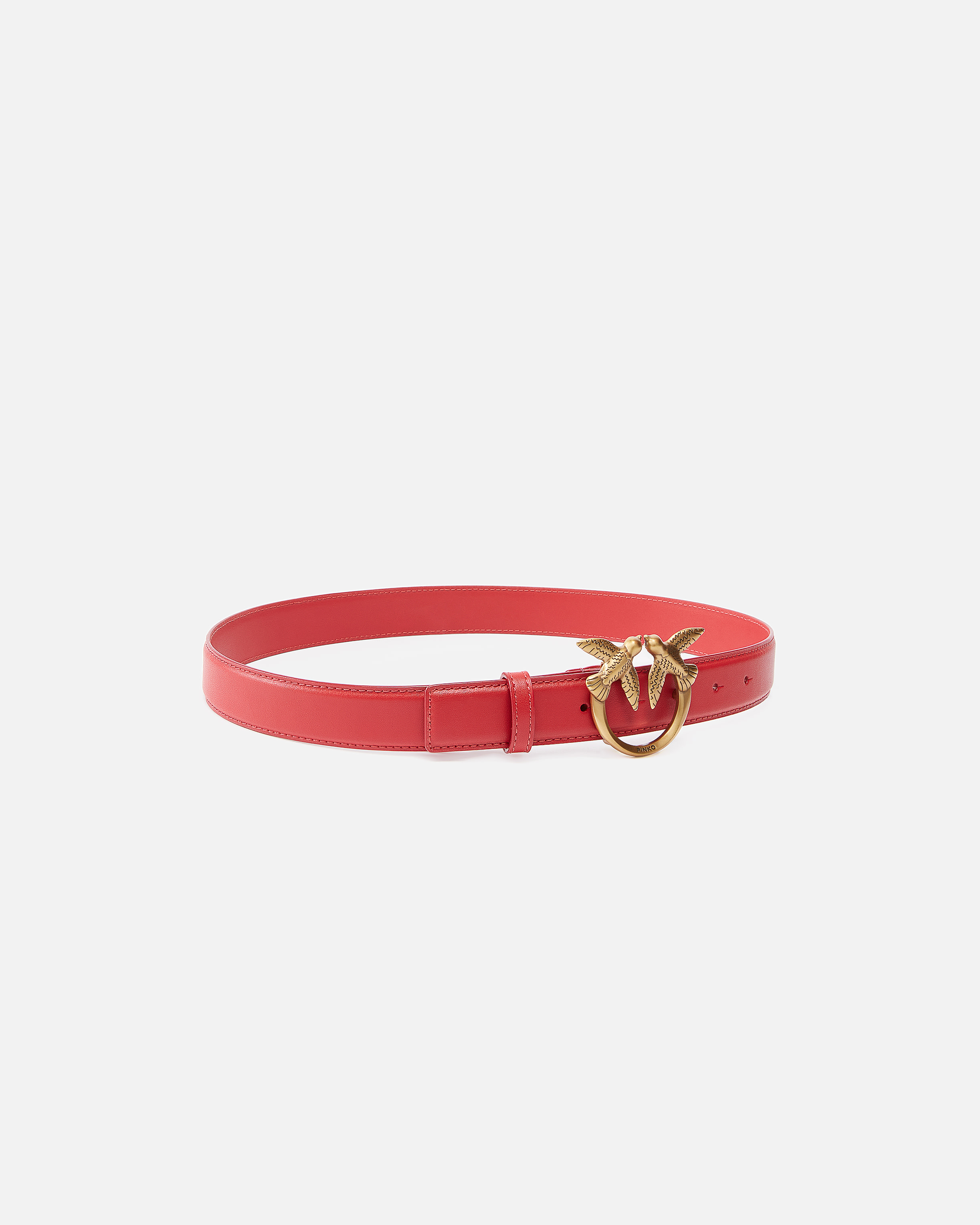 Pinko Ceinture Love Birds En Cuir 3cm In R30q