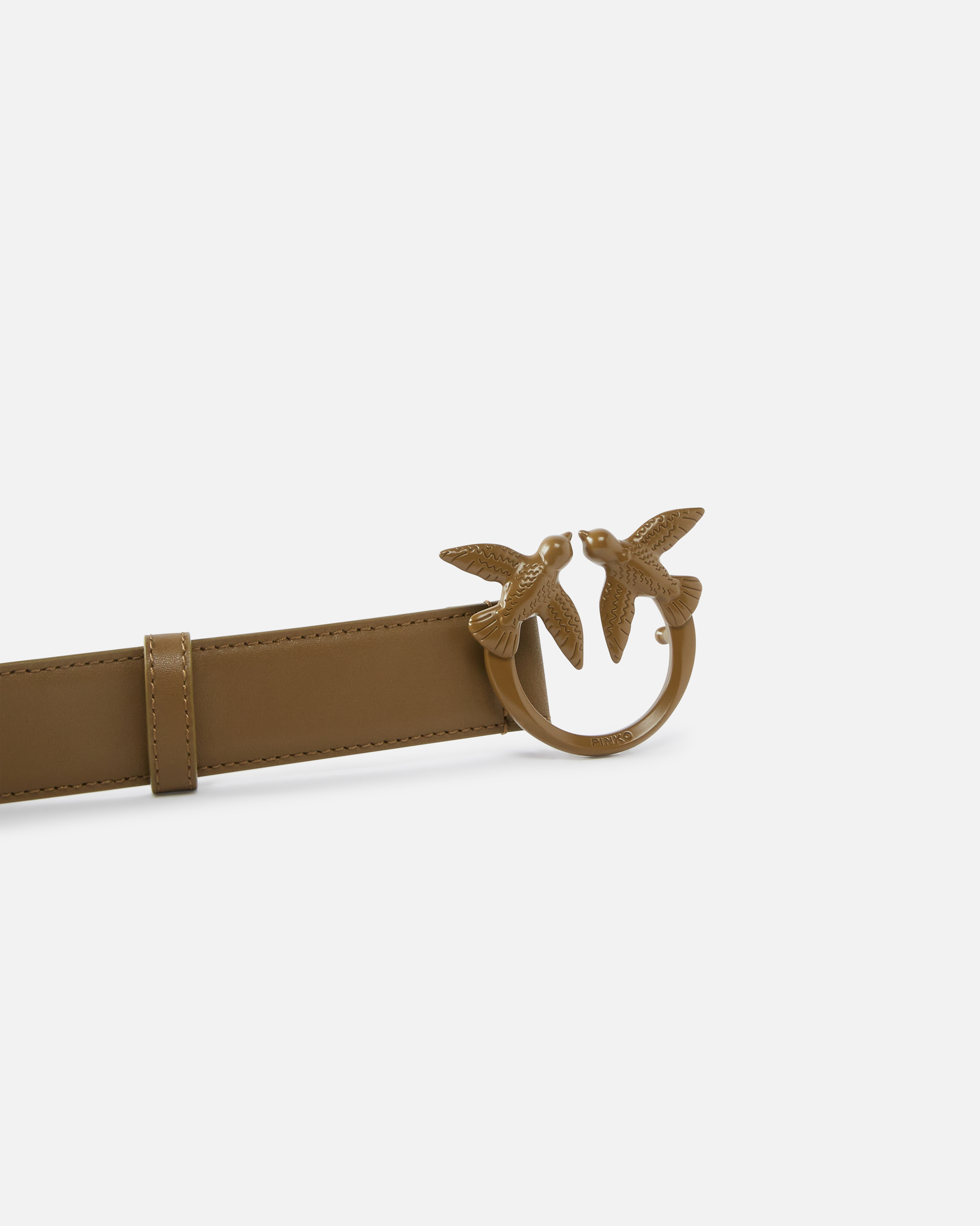 Pinko Belt With Colored Buckle 3cm In Plantation-color Block