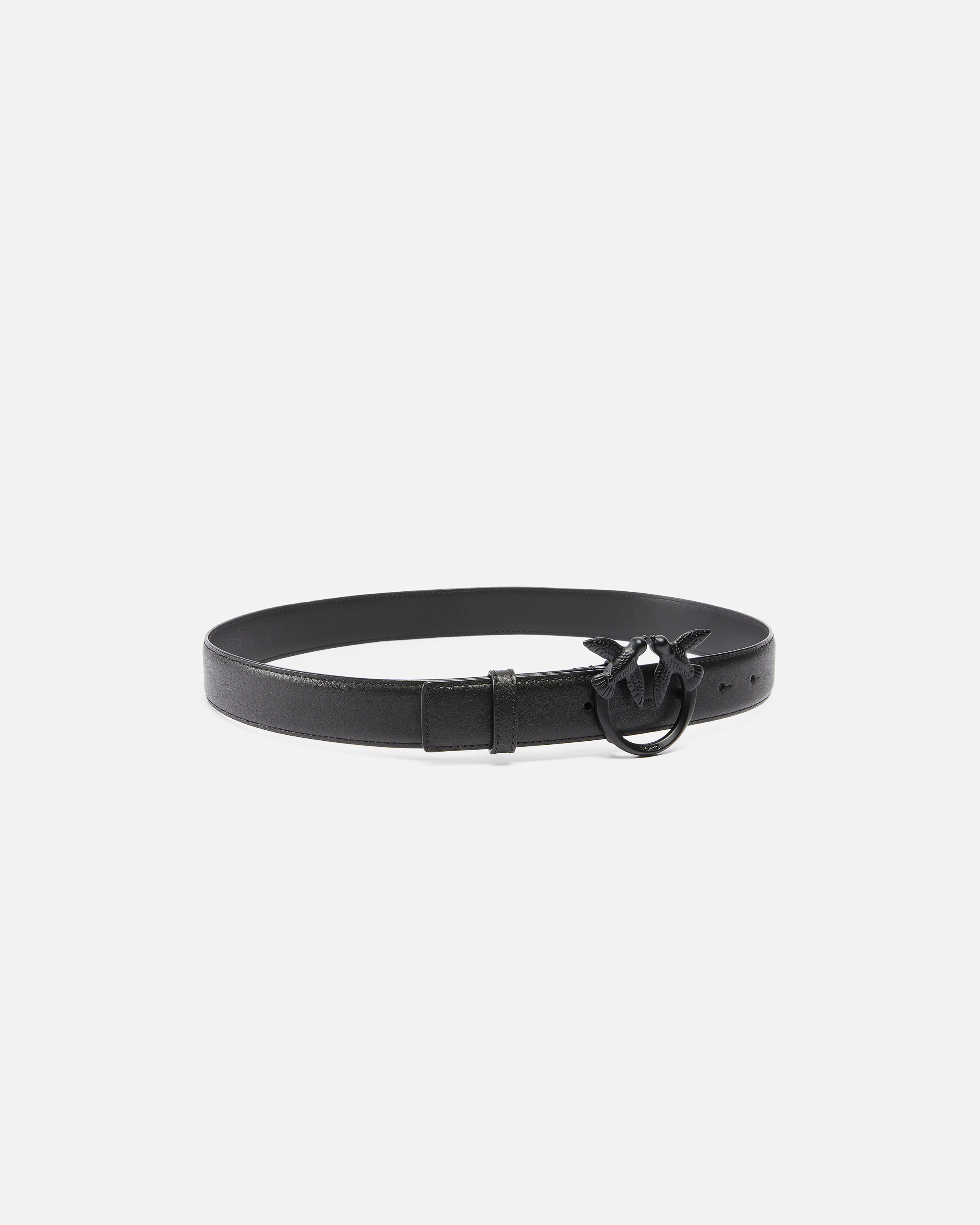 Pinko Belt With Colored Buckle 3cm In Limo Black Block Colour