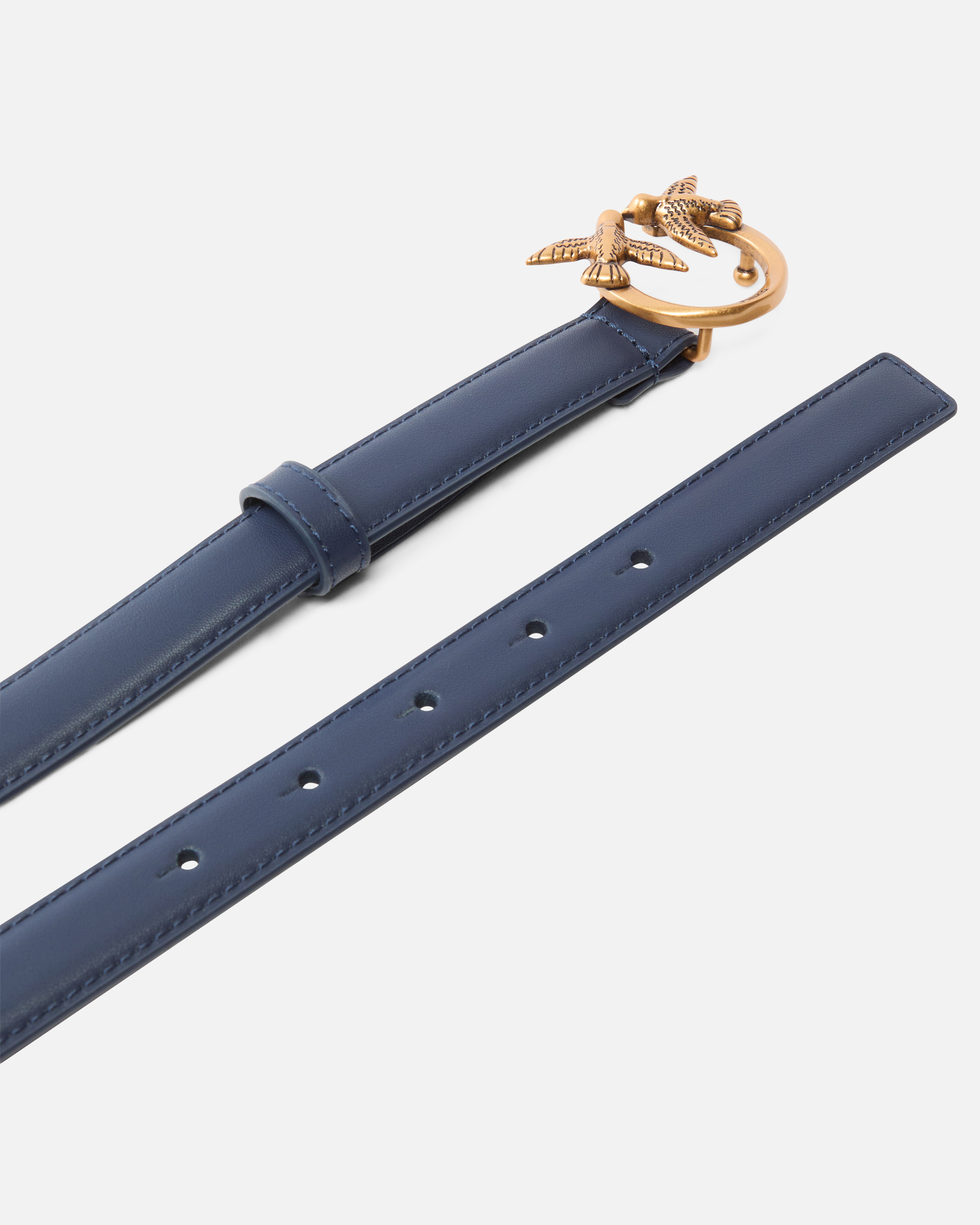 Тонкий кожаный ремень Love Birds 2см 2