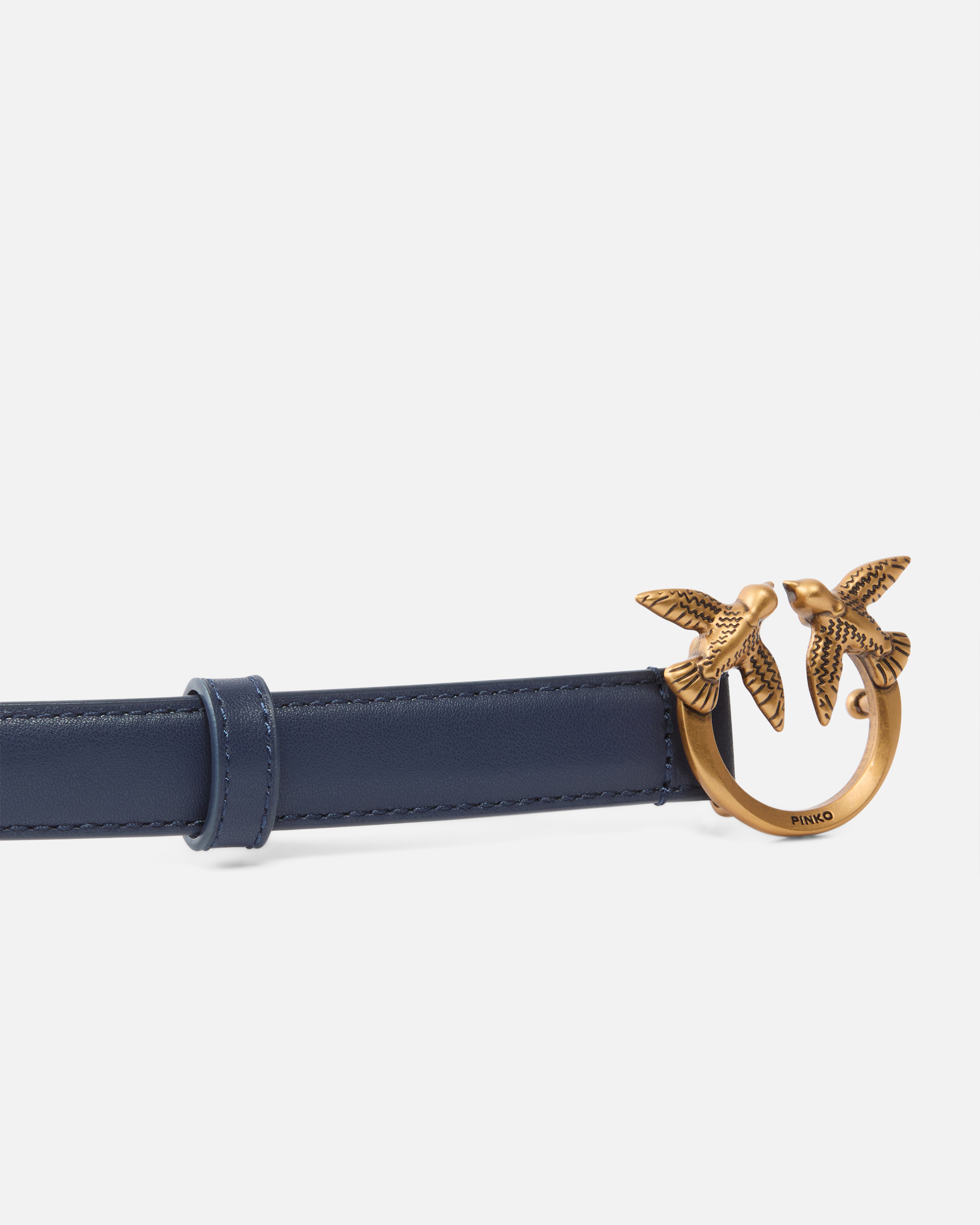 Тонкий кожаный ремень Love Birds 2см 4