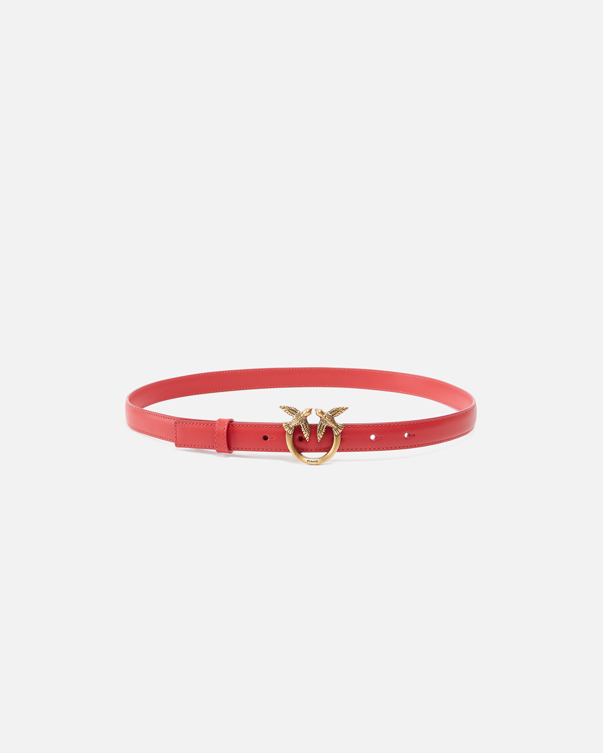 Pinko Fine Ceinture Love Birds En Cuir 2cm In R30q