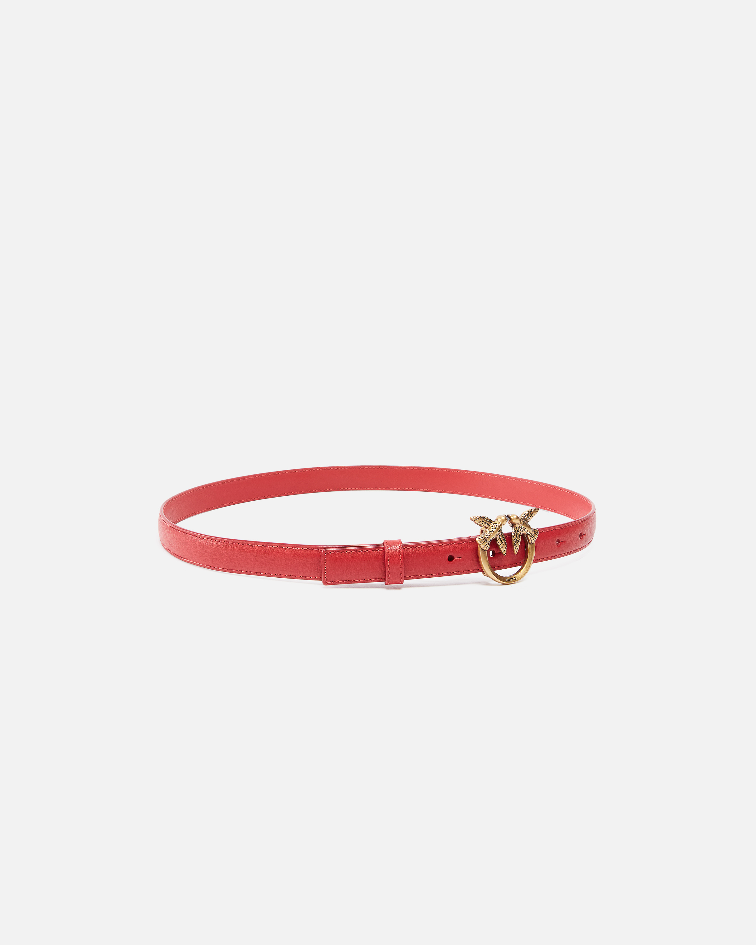 Pinko Fine Ceinture Love Birds En Cuir 2cm In R30q