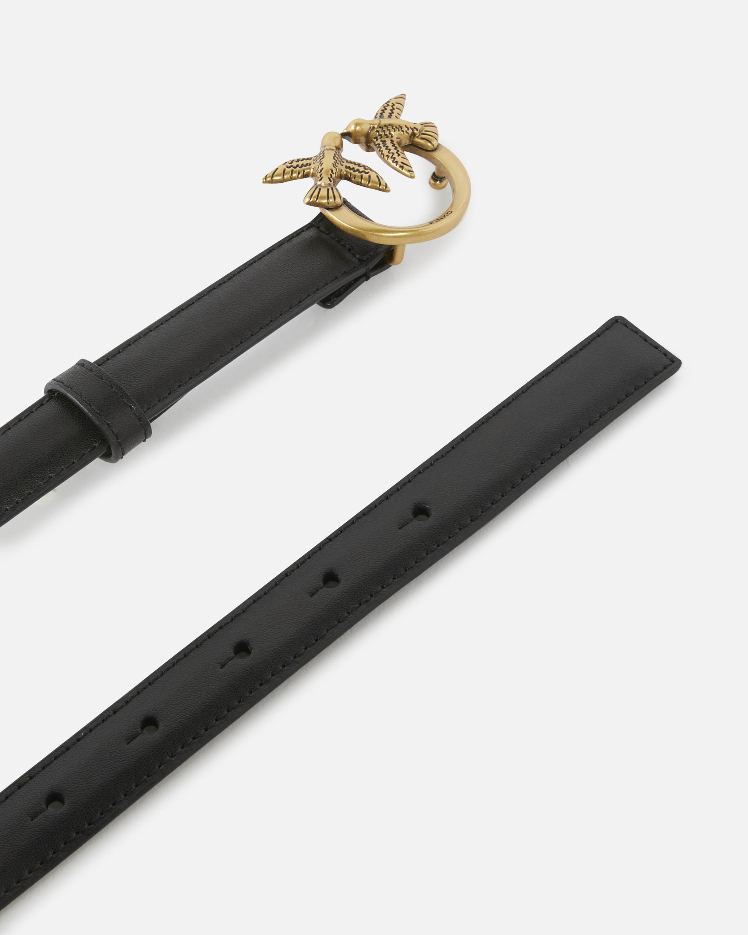 ベルト PINKO Woman Belt Black 104796A2GG Z99Q Love Birds thin leather belt 2cm PINKO → Shop Online
