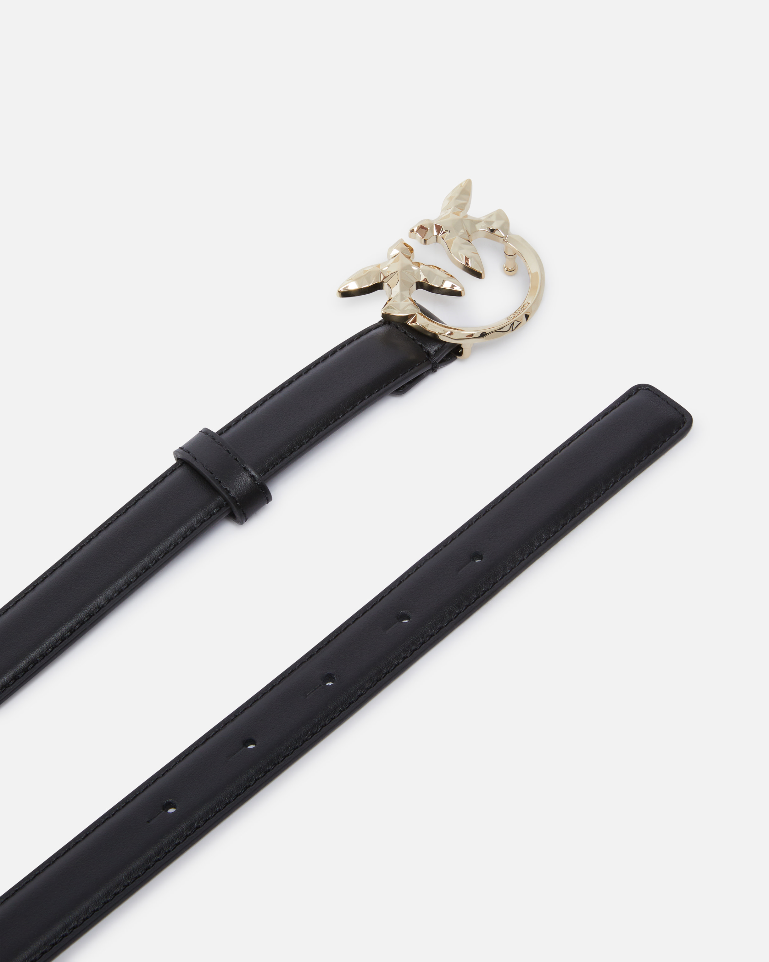 PINKO Galleria 小鸟搭扣2厘米皮革细腰带 2