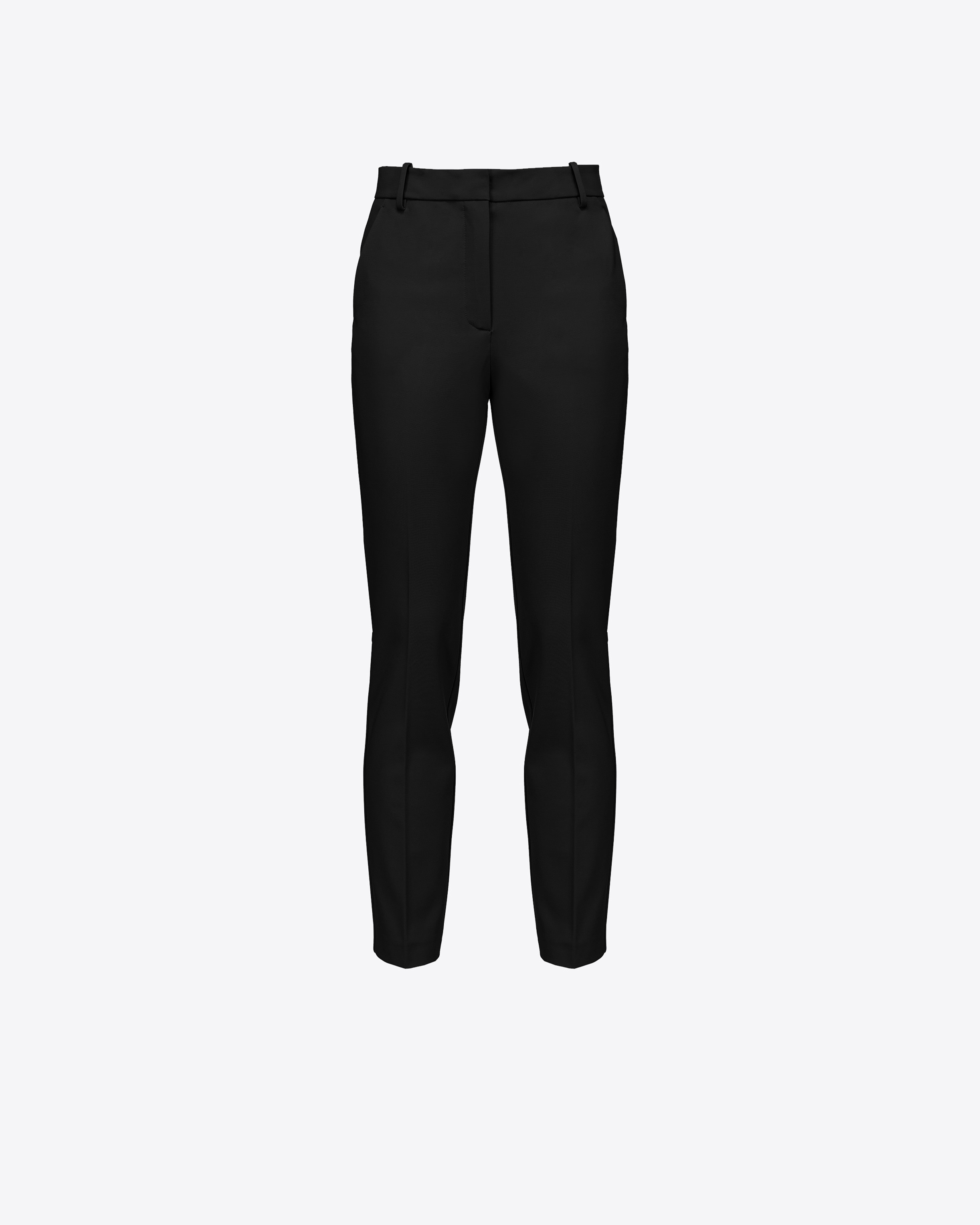 Pinko Milano-knit Cigarette Trousers In Noir Limousine