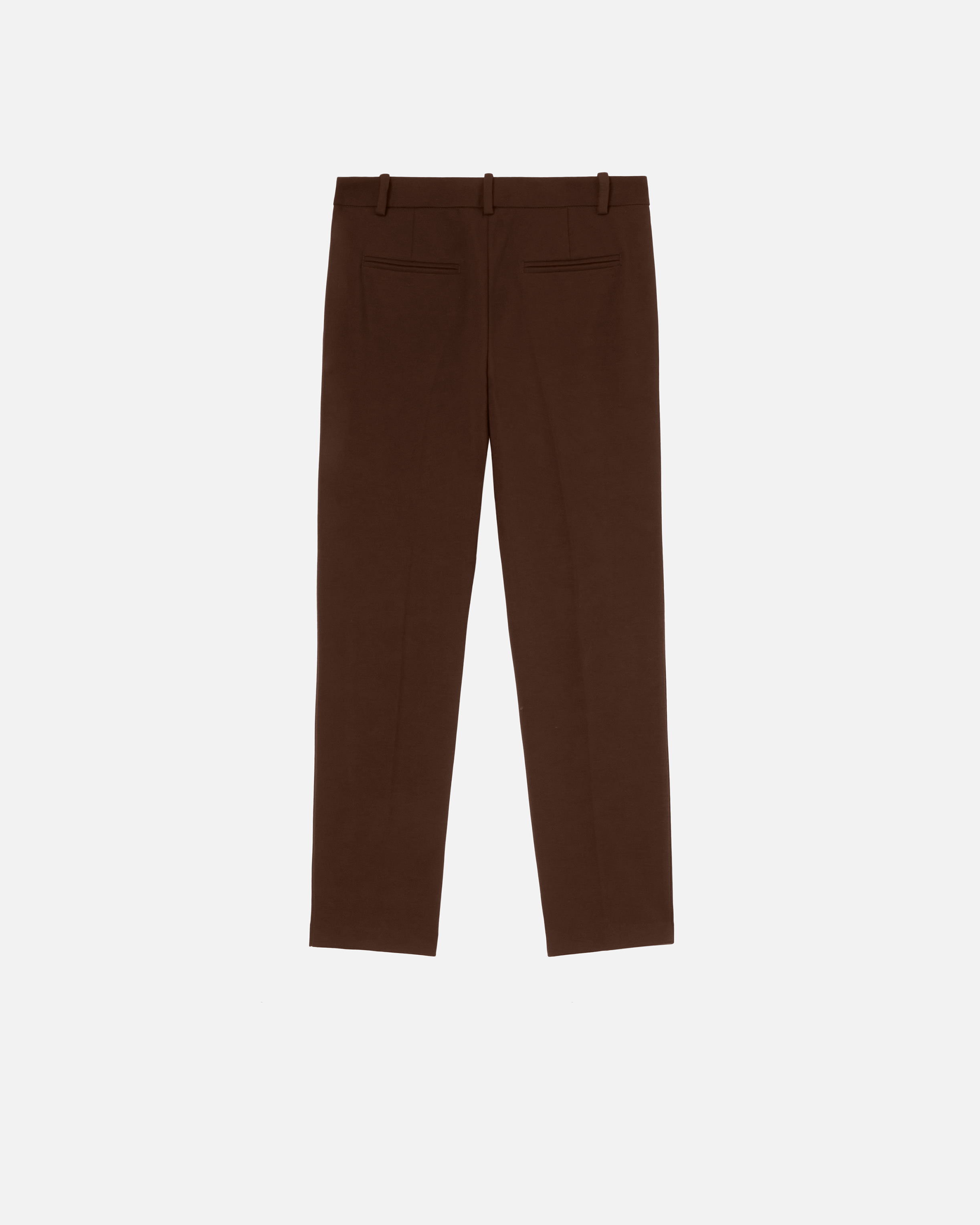 Pinko Pantalon Cigarette En Tissu Technique In Marrone Buio