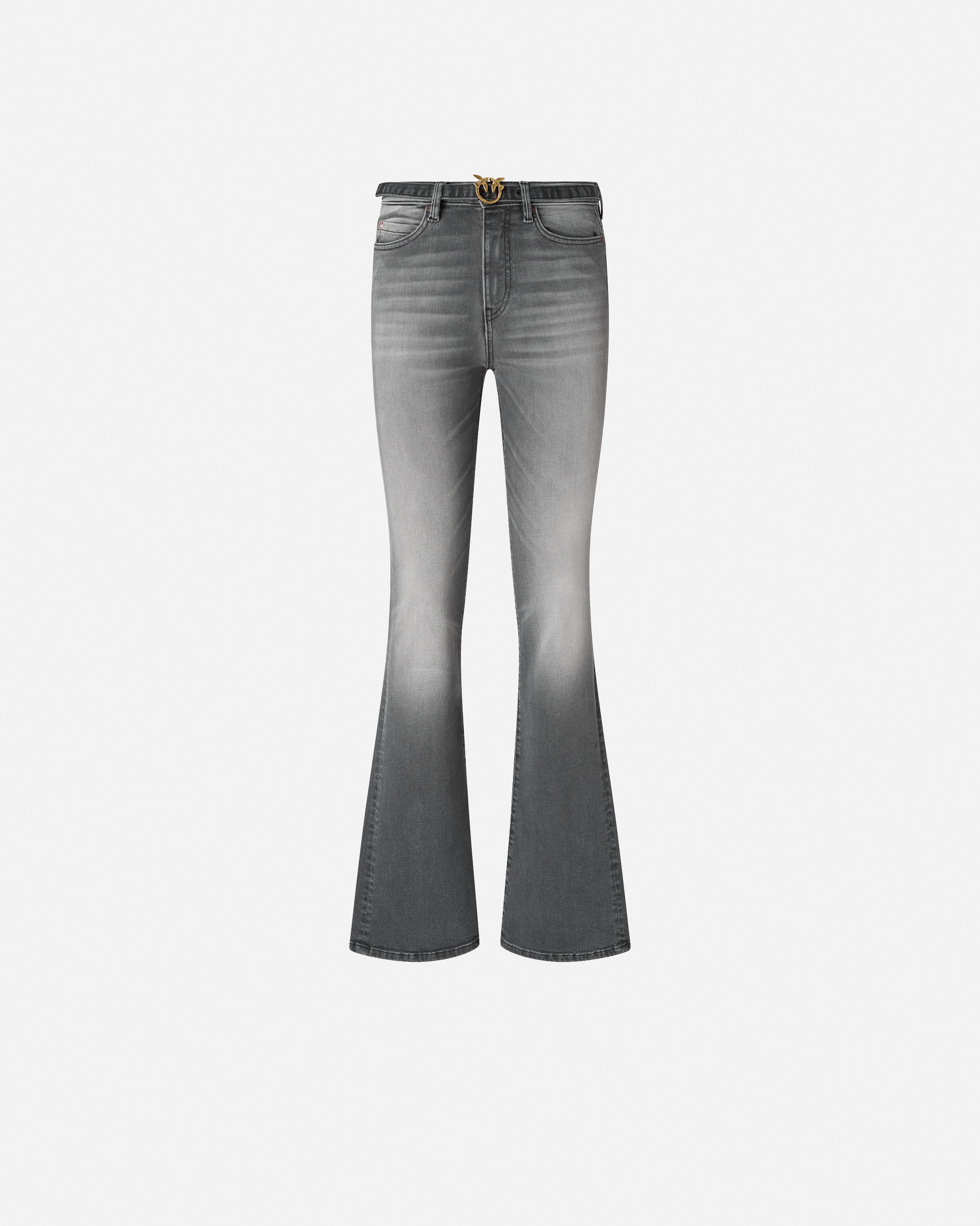 デニム・ジーパン Pinko LOVELY JEANS Straight-leg jeans with mini rhinestone studs PINKO → Shop