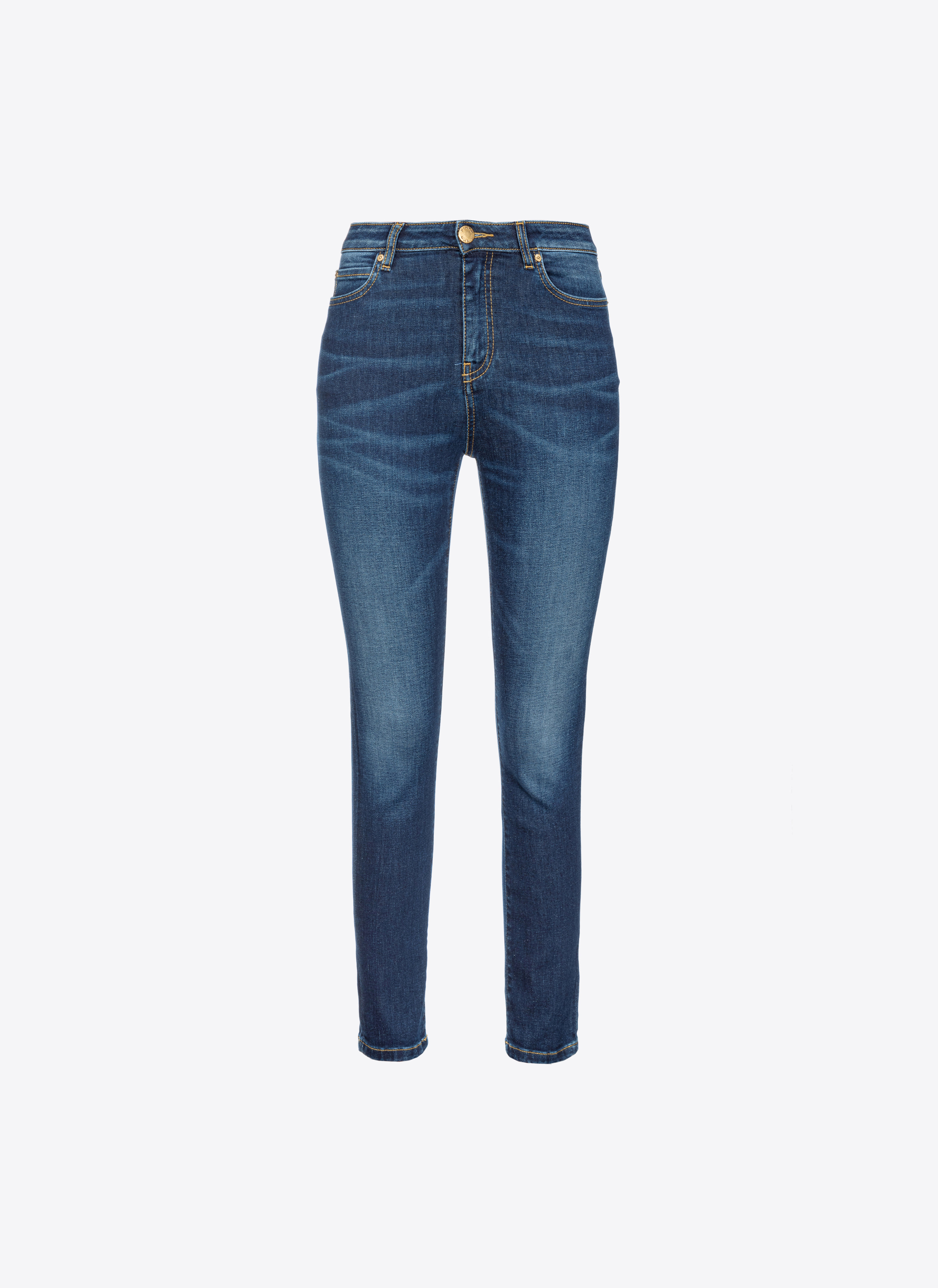 Pinko Skinny Jeans Stretch-Denim mit Stickerei auf der Rückseite