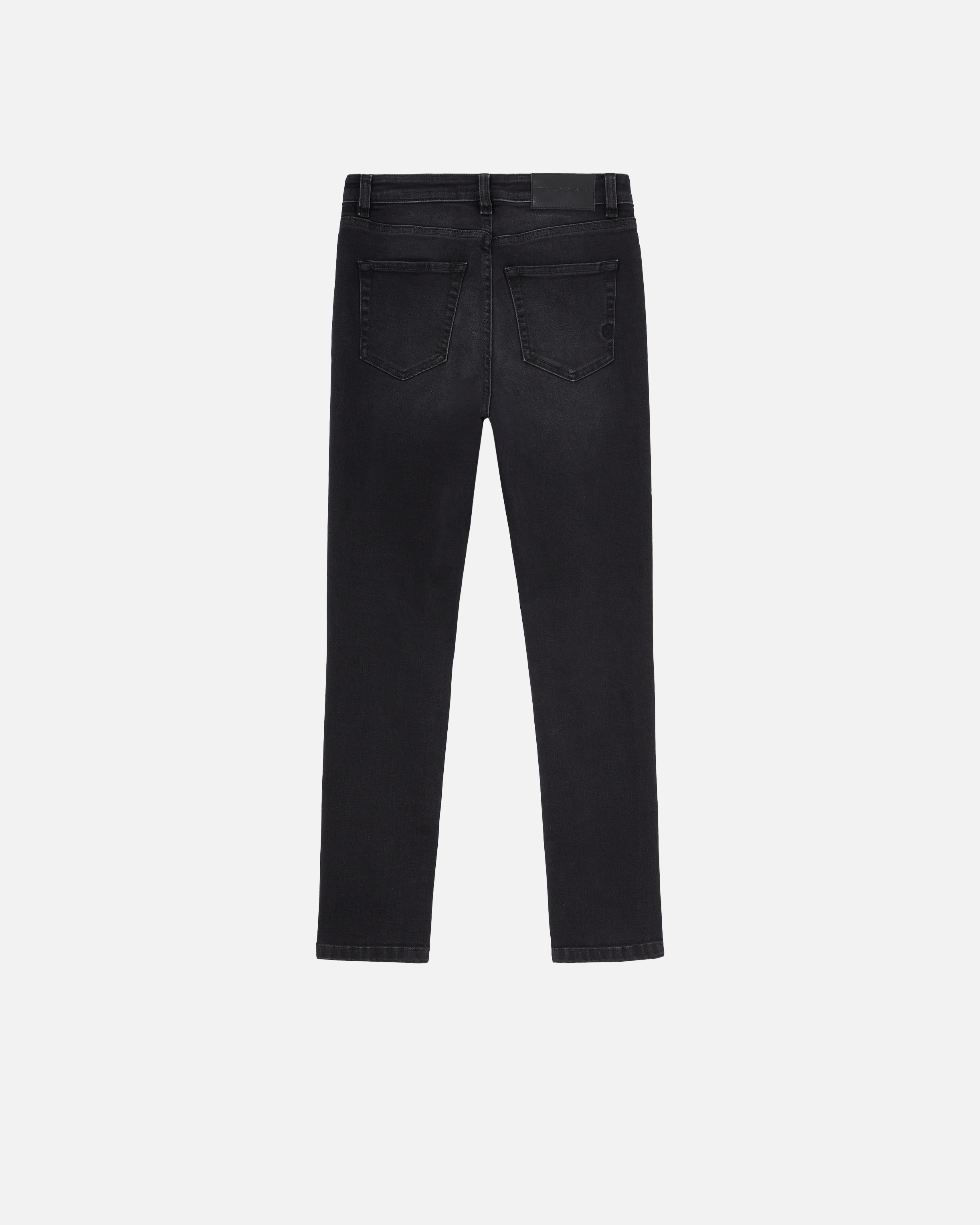 Pinko Raw-cut Hem Skinny Jeans In Limo Black