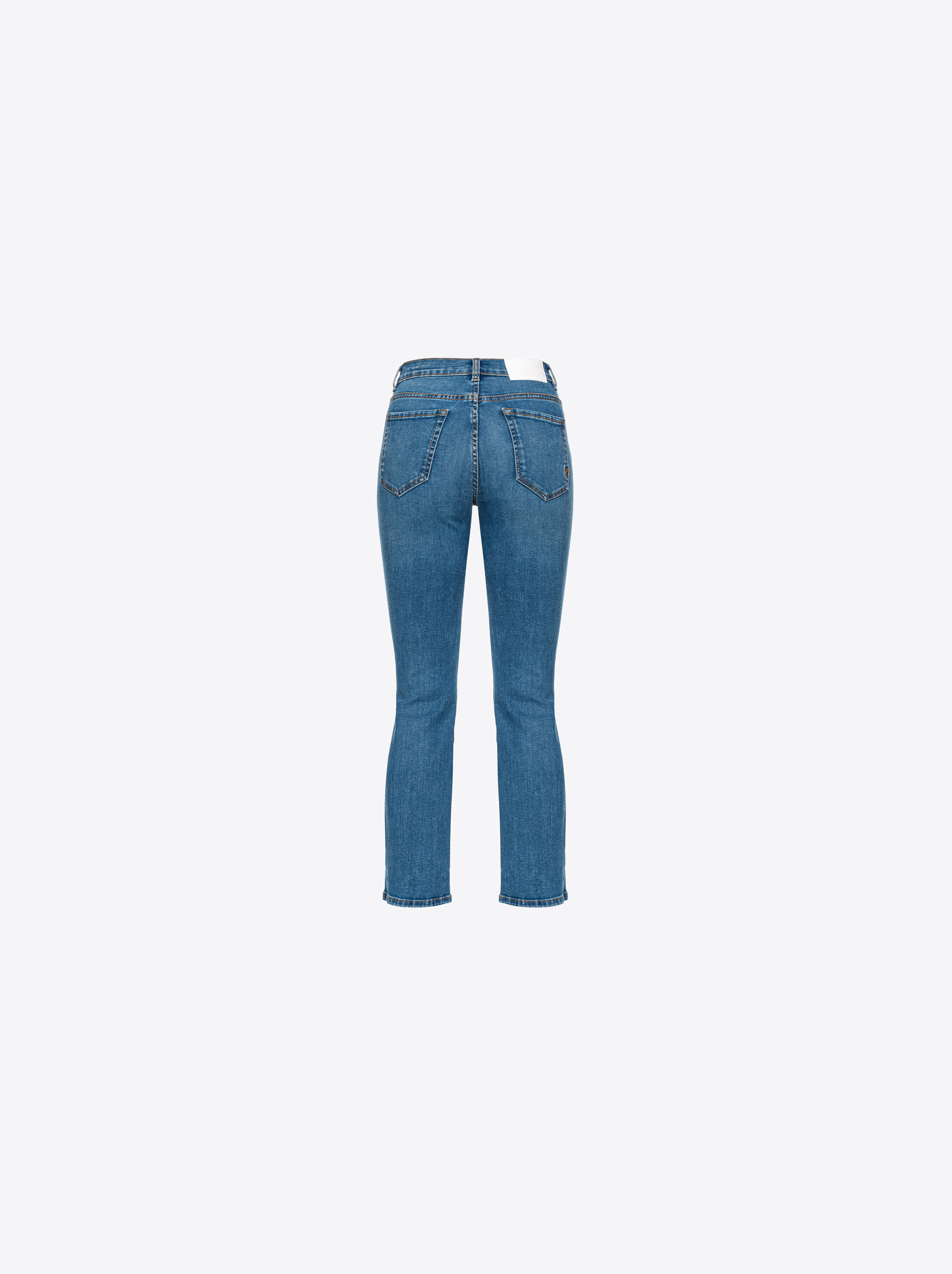 Shop Pinko Jean Bootcut En Denim Stretch Boom In Medium Vintage Wash