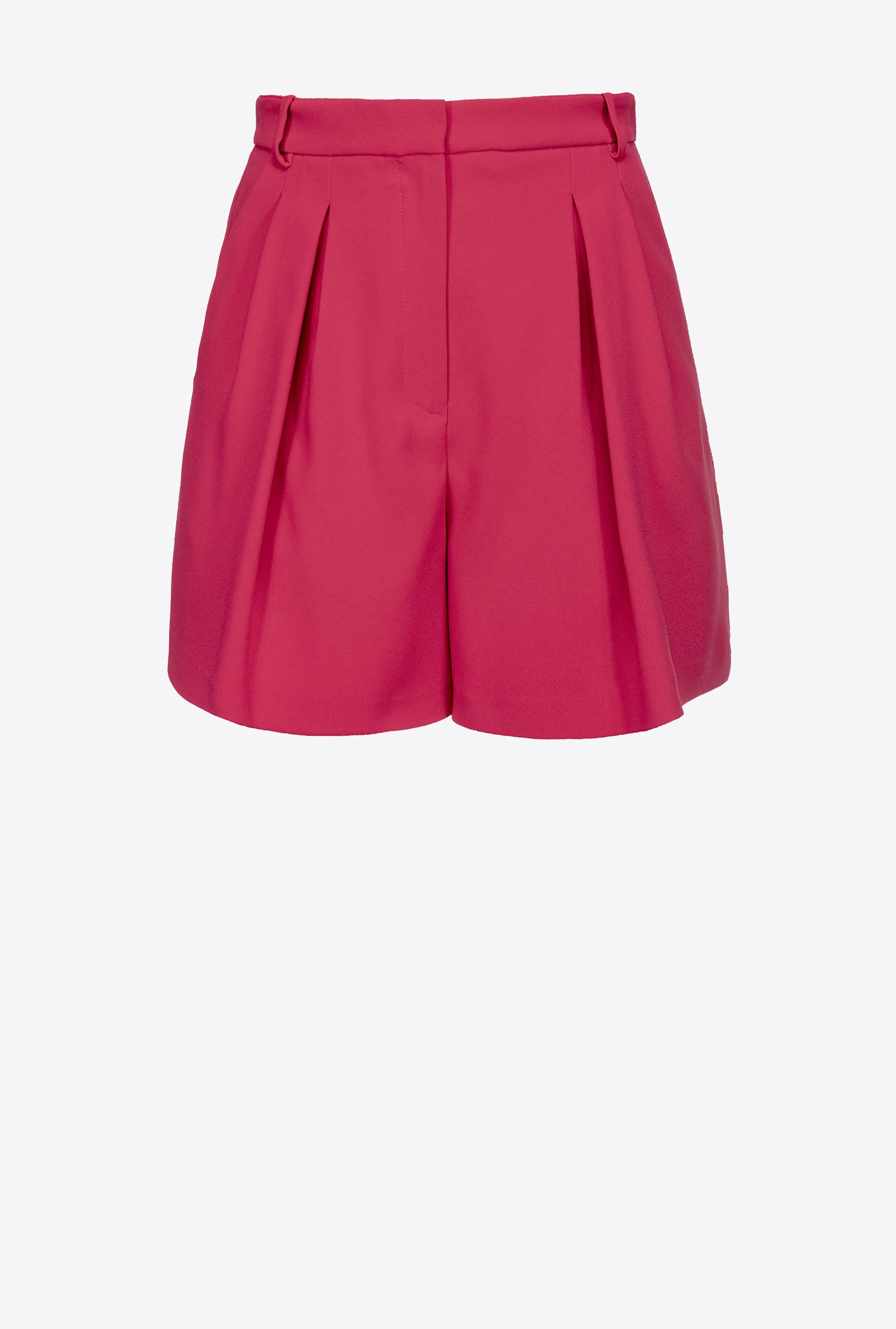 Stretch crepe shorts - Raspberry red