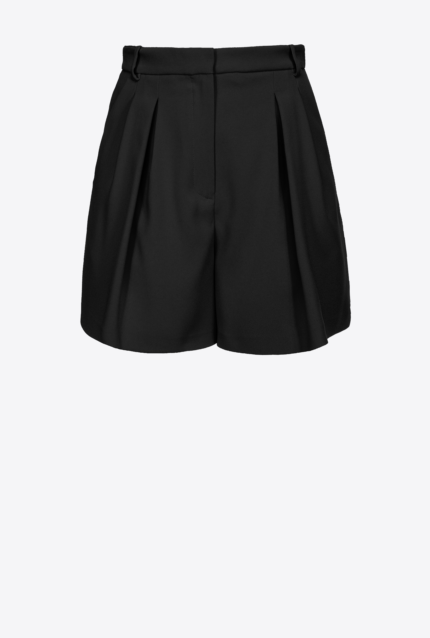 Stretch crepe shorts - Limo black