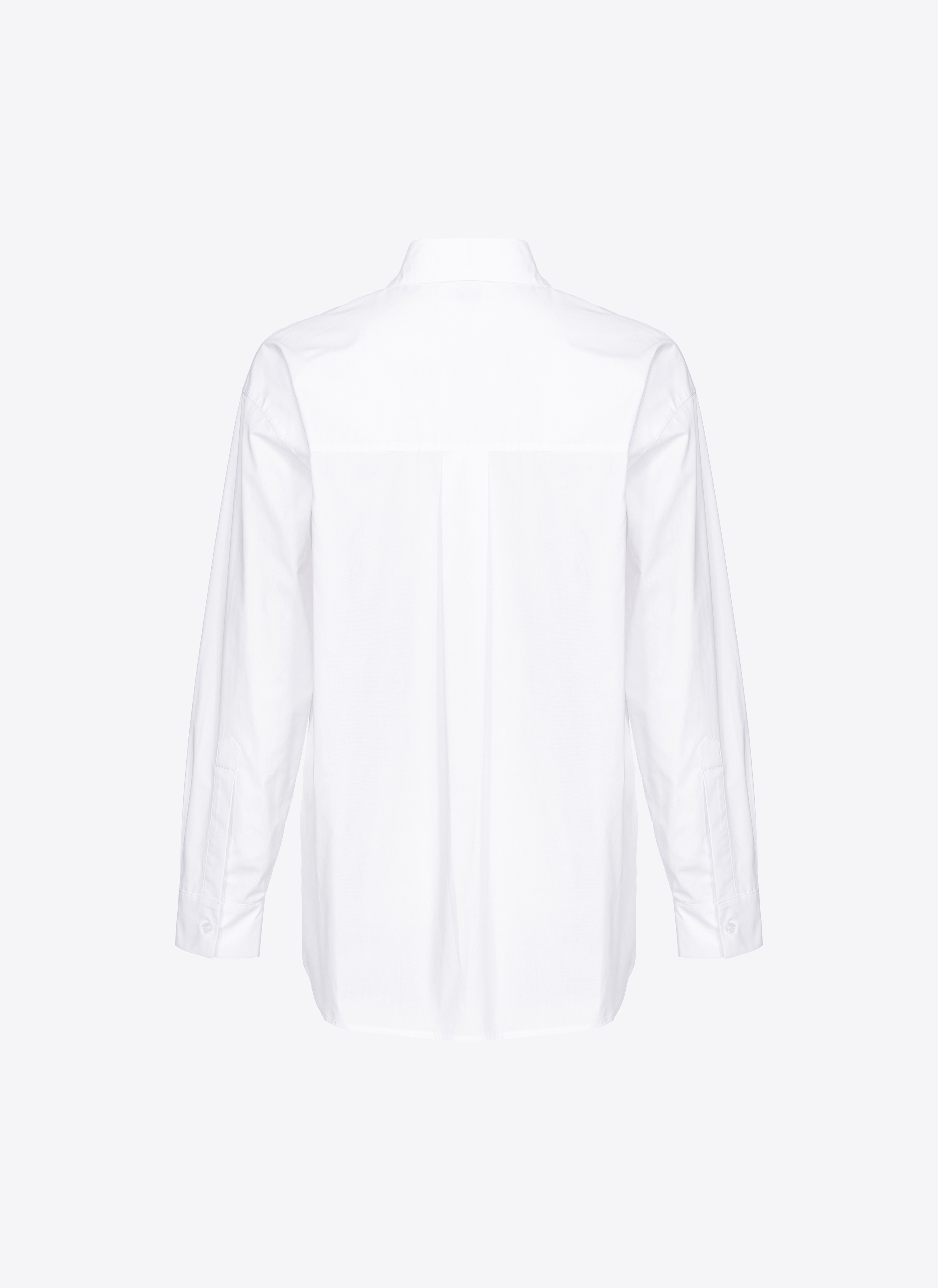 Shop Pinko Camicia In Popeline In Blanc Brill.