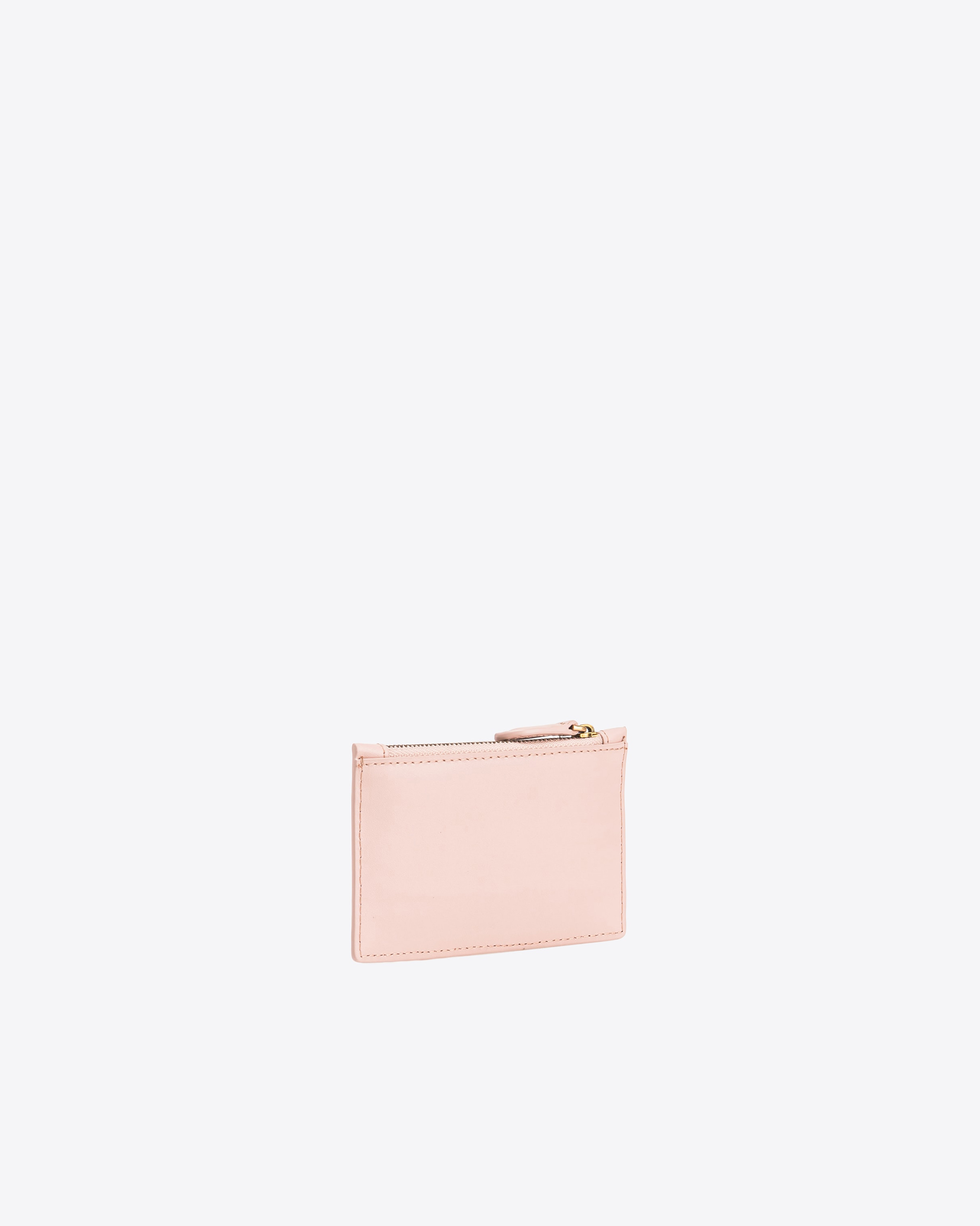Pinko Zipped Card Holder In Pink/dusty Pink-antique Gold