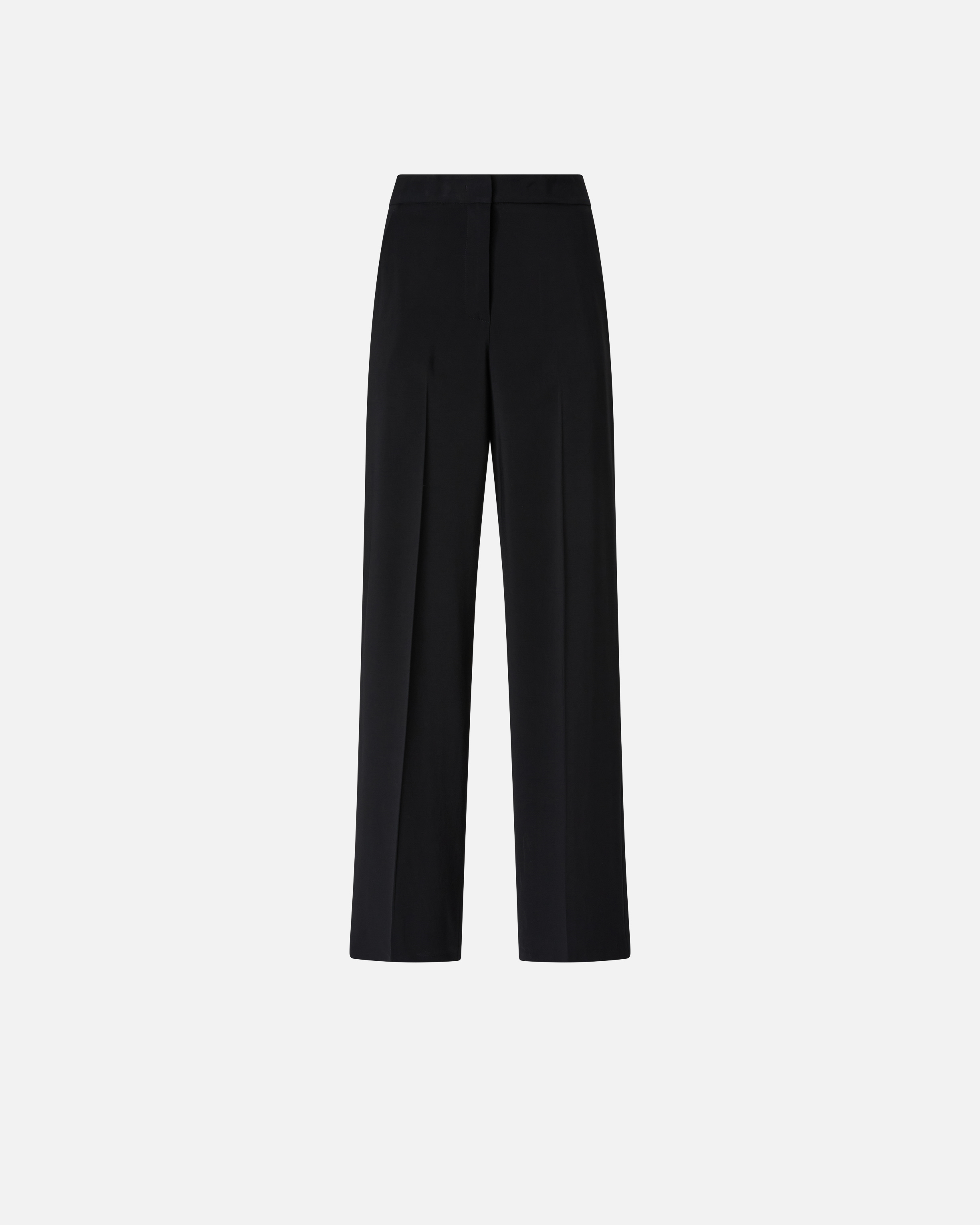 Pinko Special-occasion Wide-leg Cady Trousers In Noir Limousine
