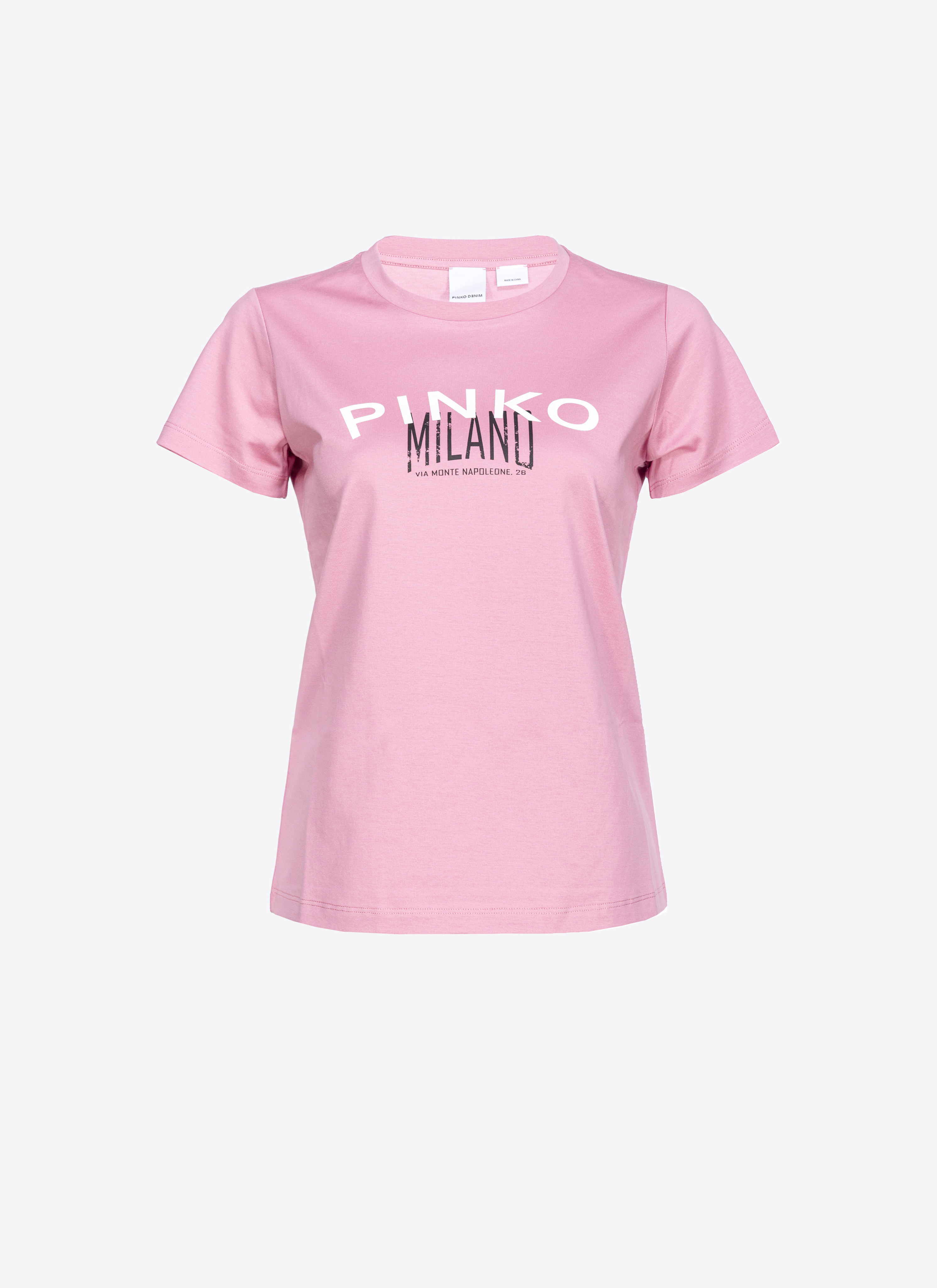 Shop Pinko T-shirt  Cities In Orchidée Fumée