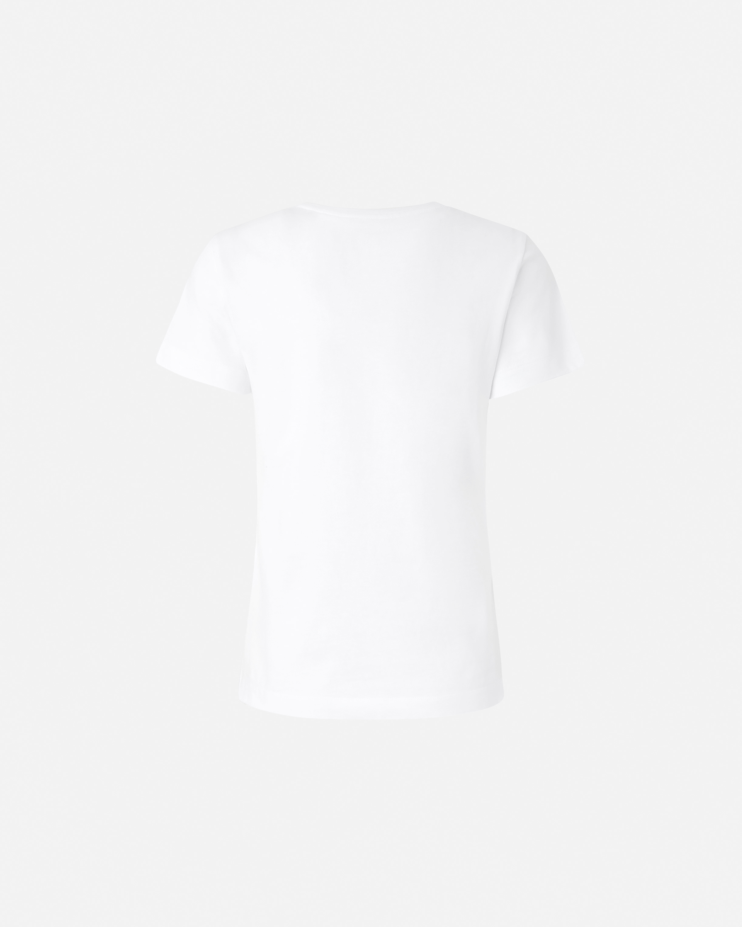 Pinko Short-sleeved T-shirt With Embroidered Logo In Bright White