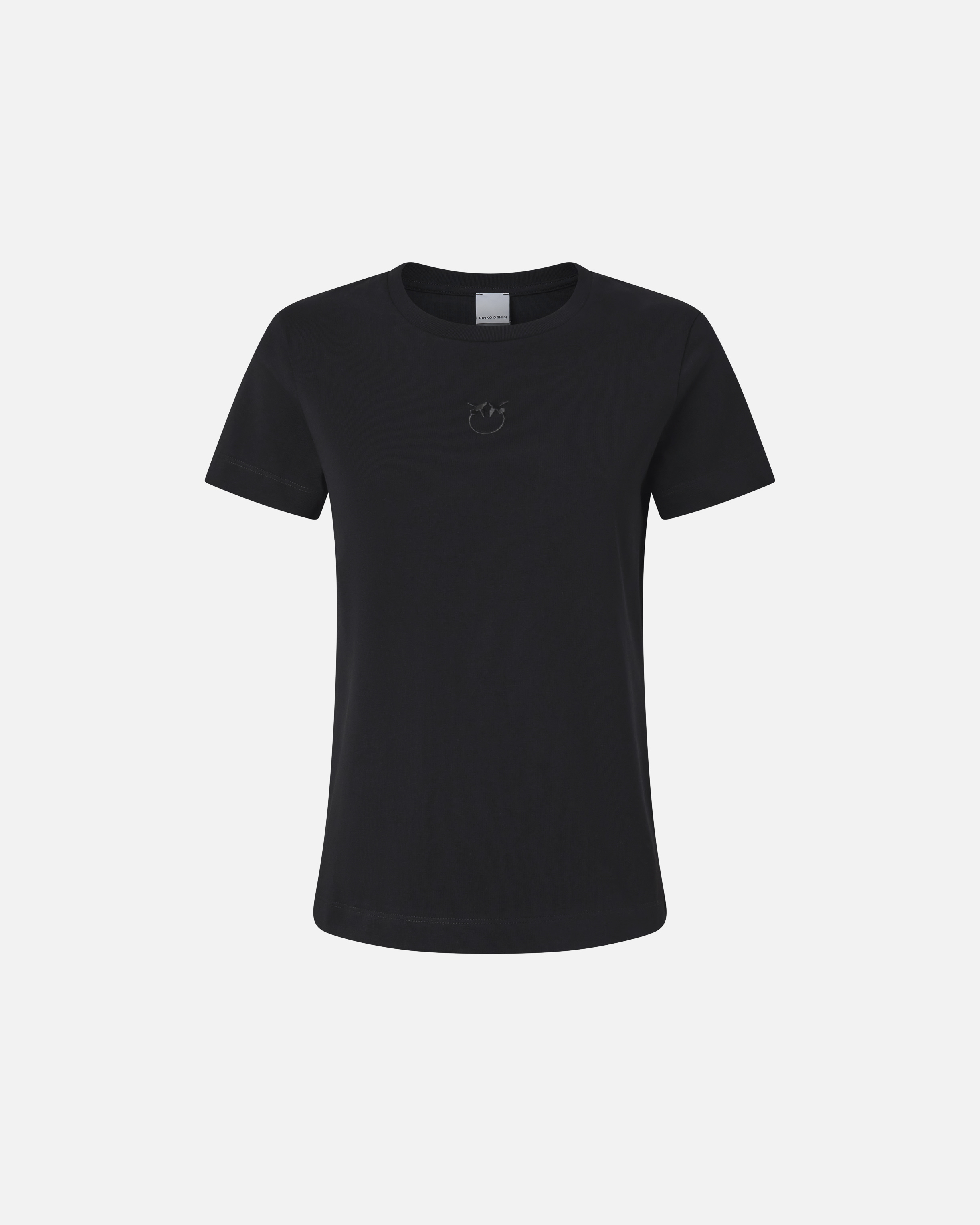 Short-sleeved T-shirt with embroidered logo PINKO → Shop Online