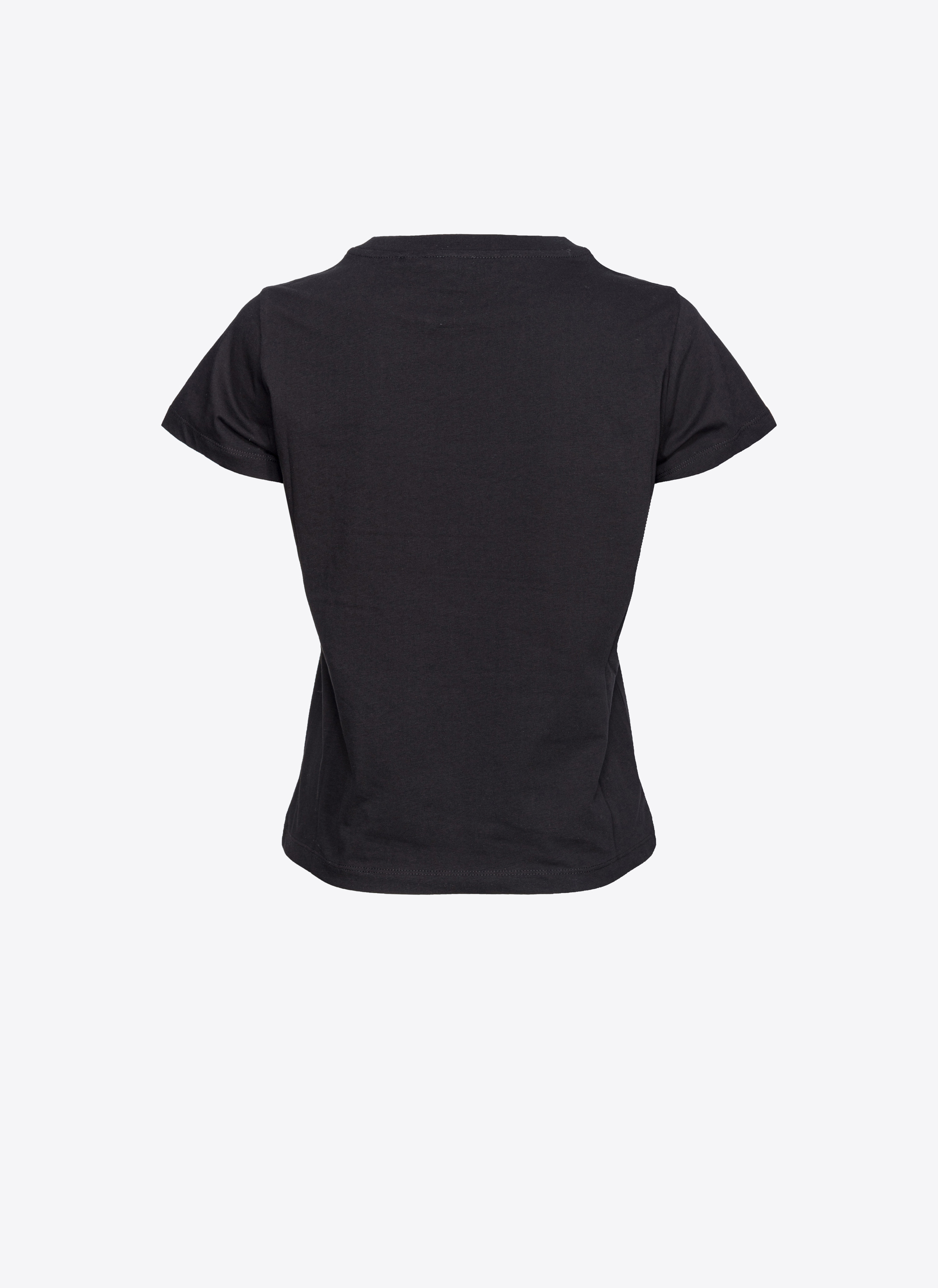 Pinko Basico T-shirt Jersey Old In Limo Black