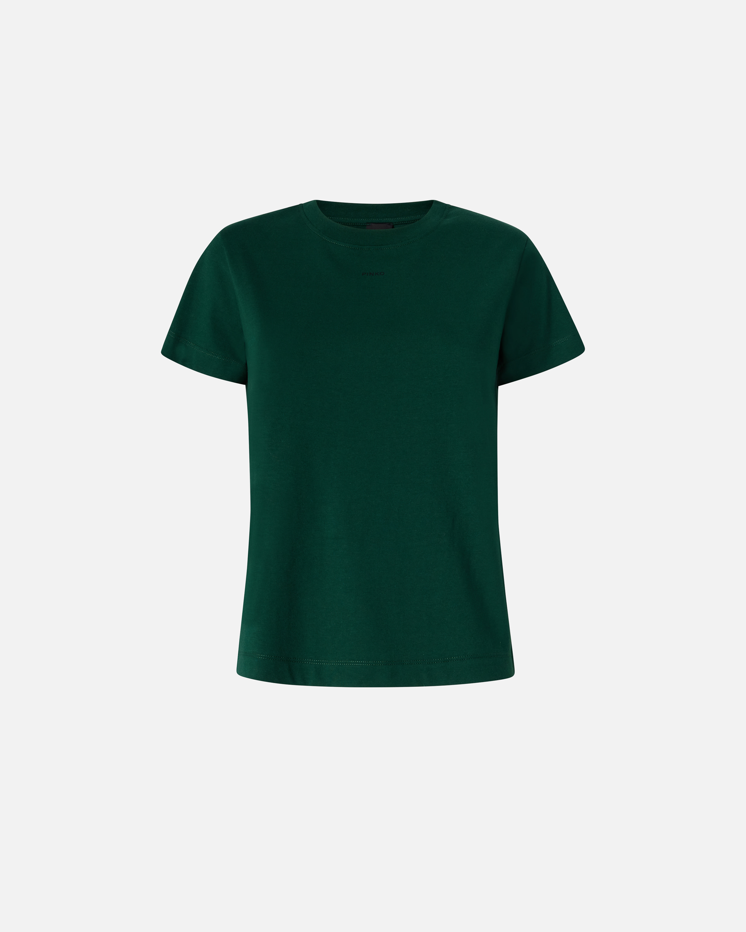 Pinko Short-sleeve Cotton T-shirt In Green