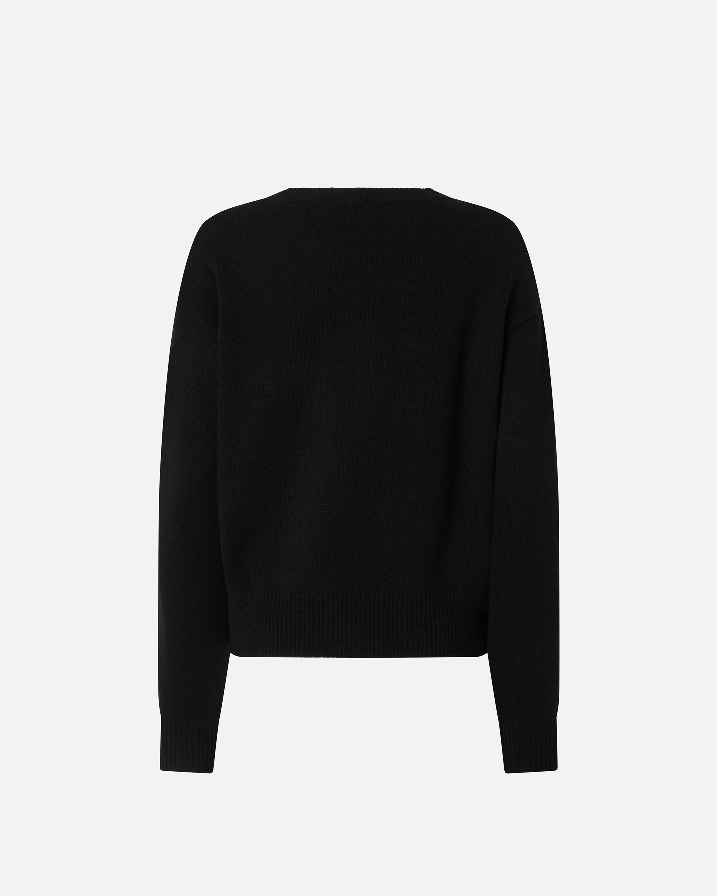 Pinko Wool Sweater With Logo In Nero/bruciato