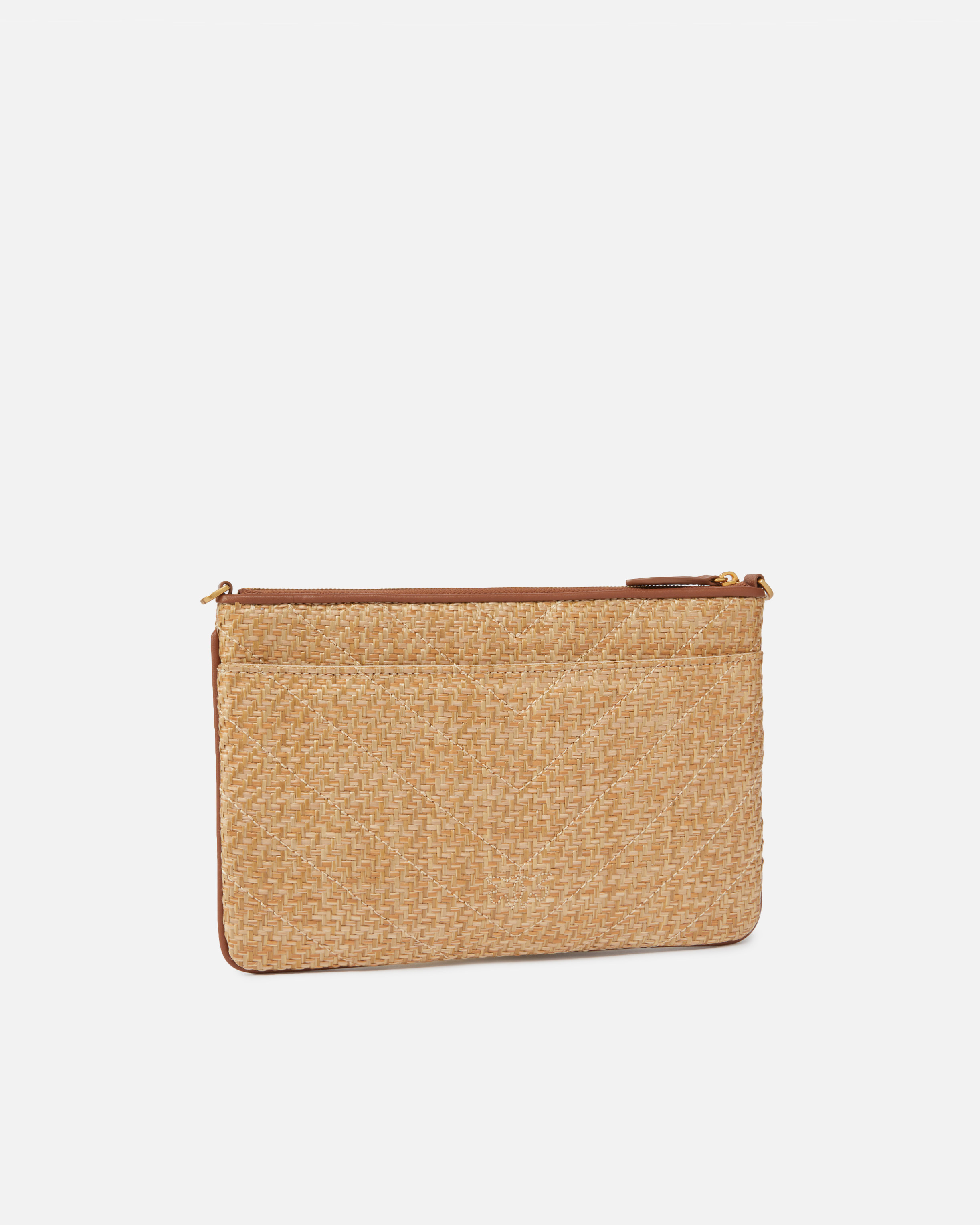 クラッチバッグ PINKO Raffia flat clutch Chevron raffia flat clutch with fringe PINKO → Shop Online