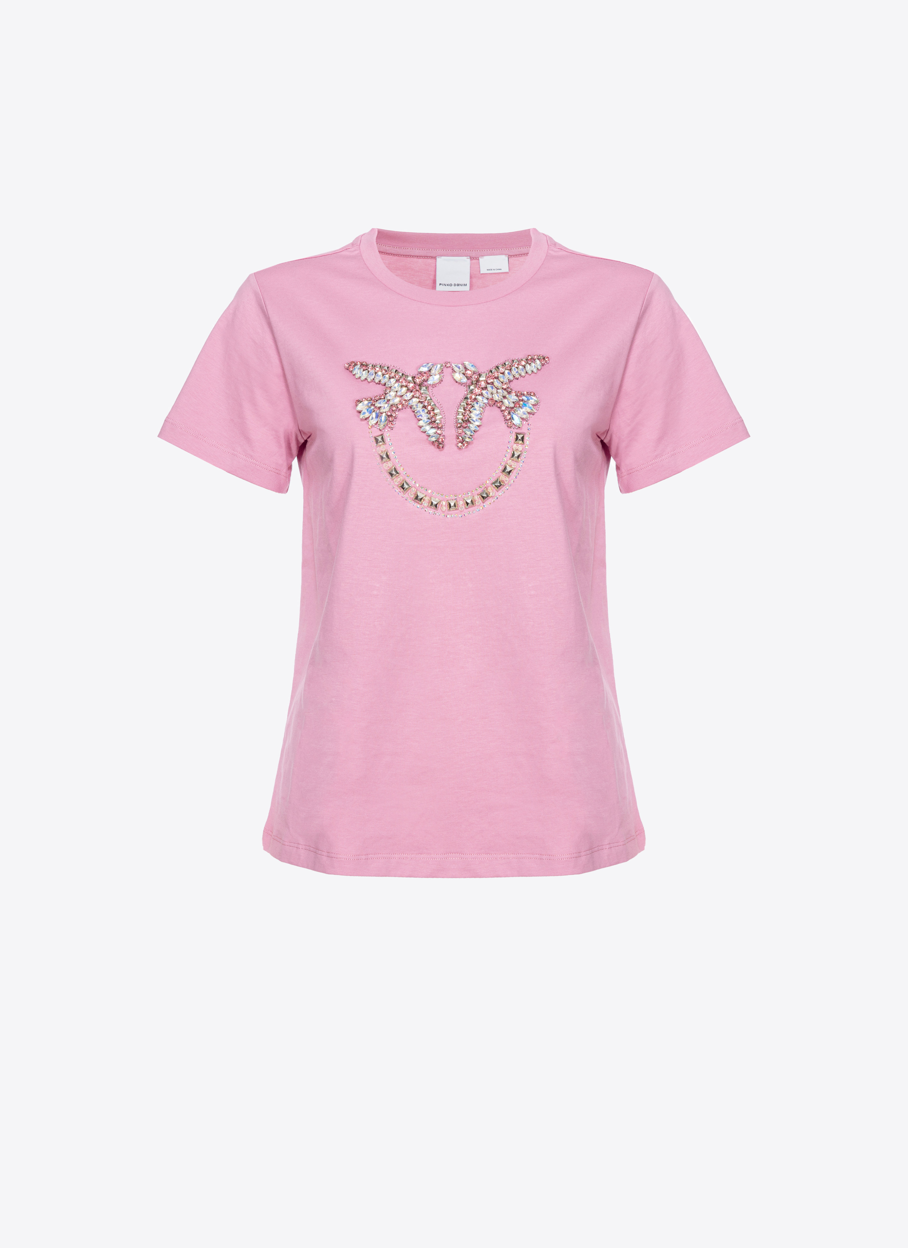 Pinko T-Shirt mit Love Birds-Stickerei