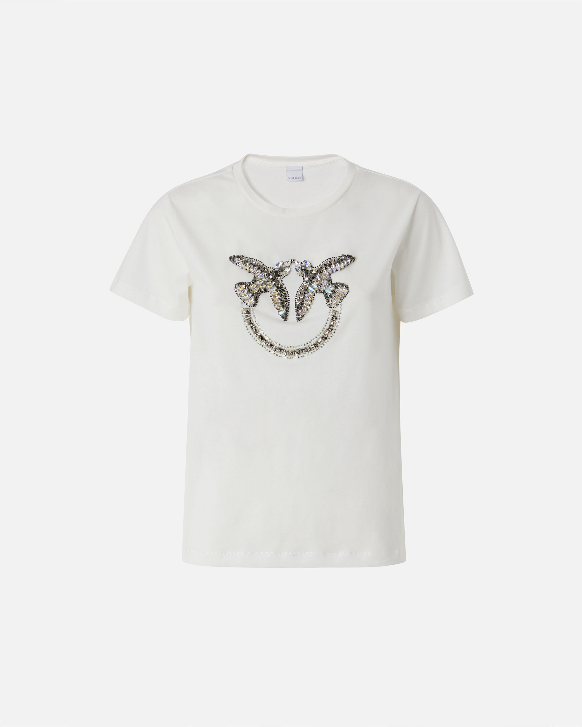 Pinko T-Shirt mit Love Birds-Stickerei