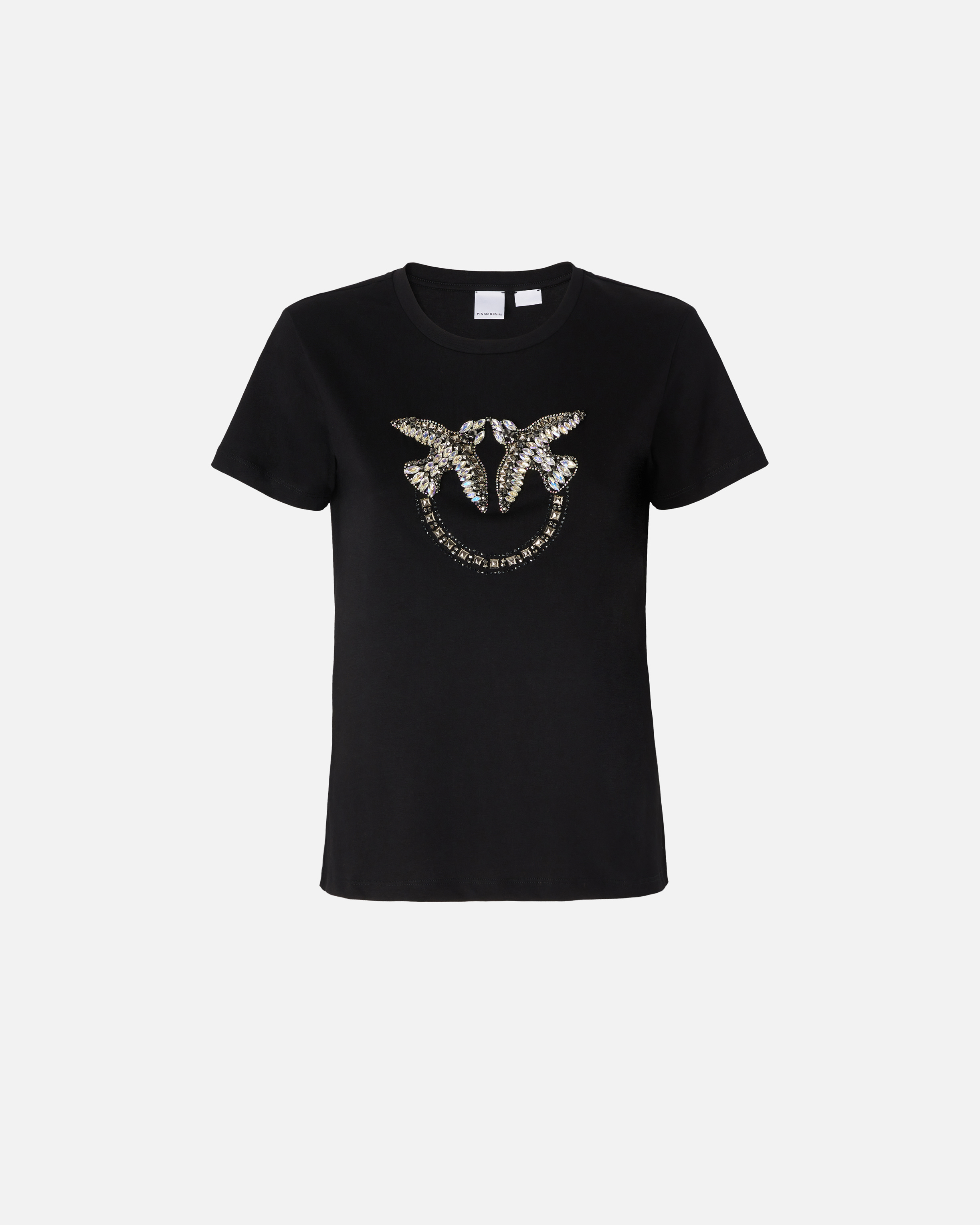 Pinko T-Shirt mit Love Birds-Stickerei