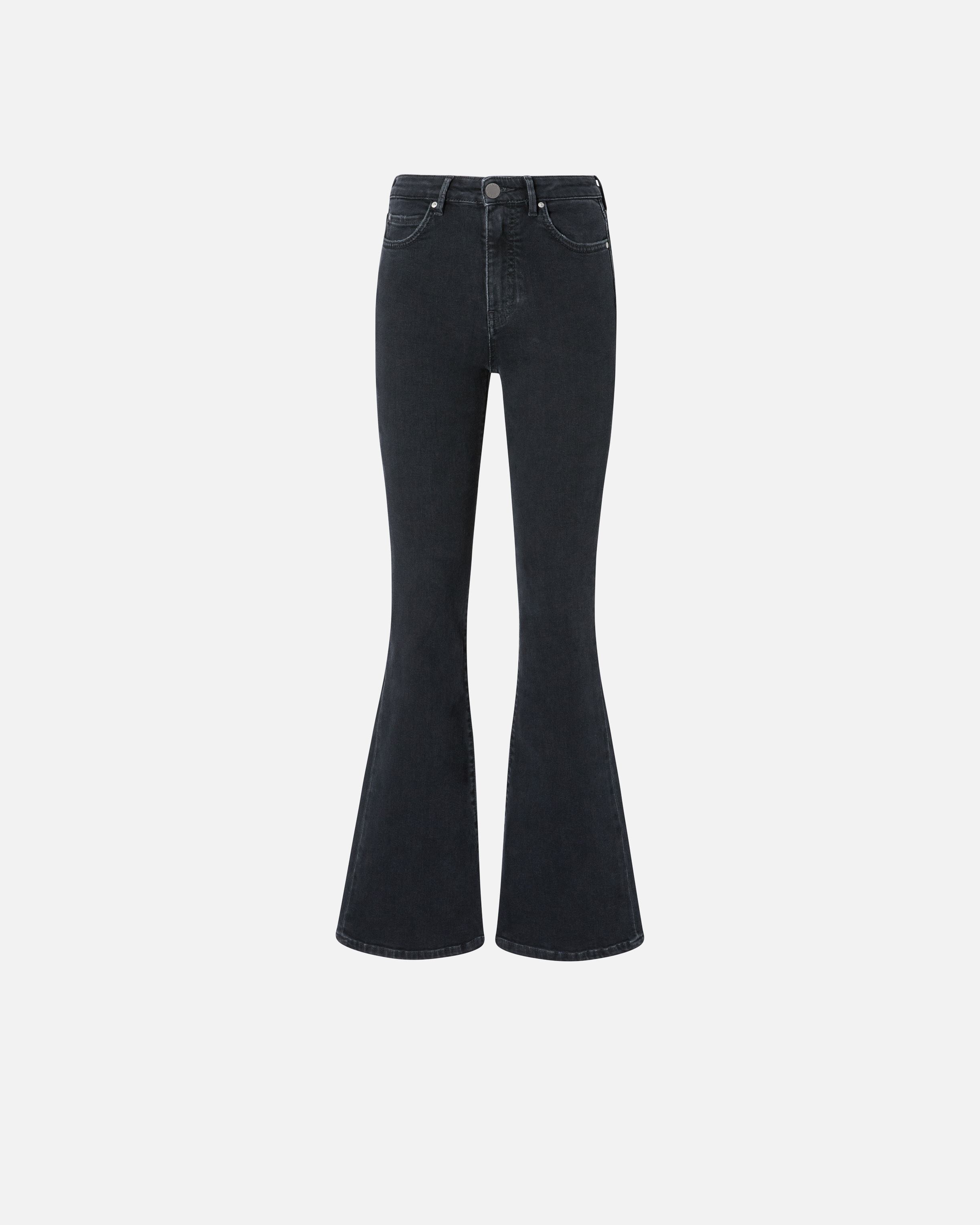 Pinko Flared Jeans Denim Black In Limo Black