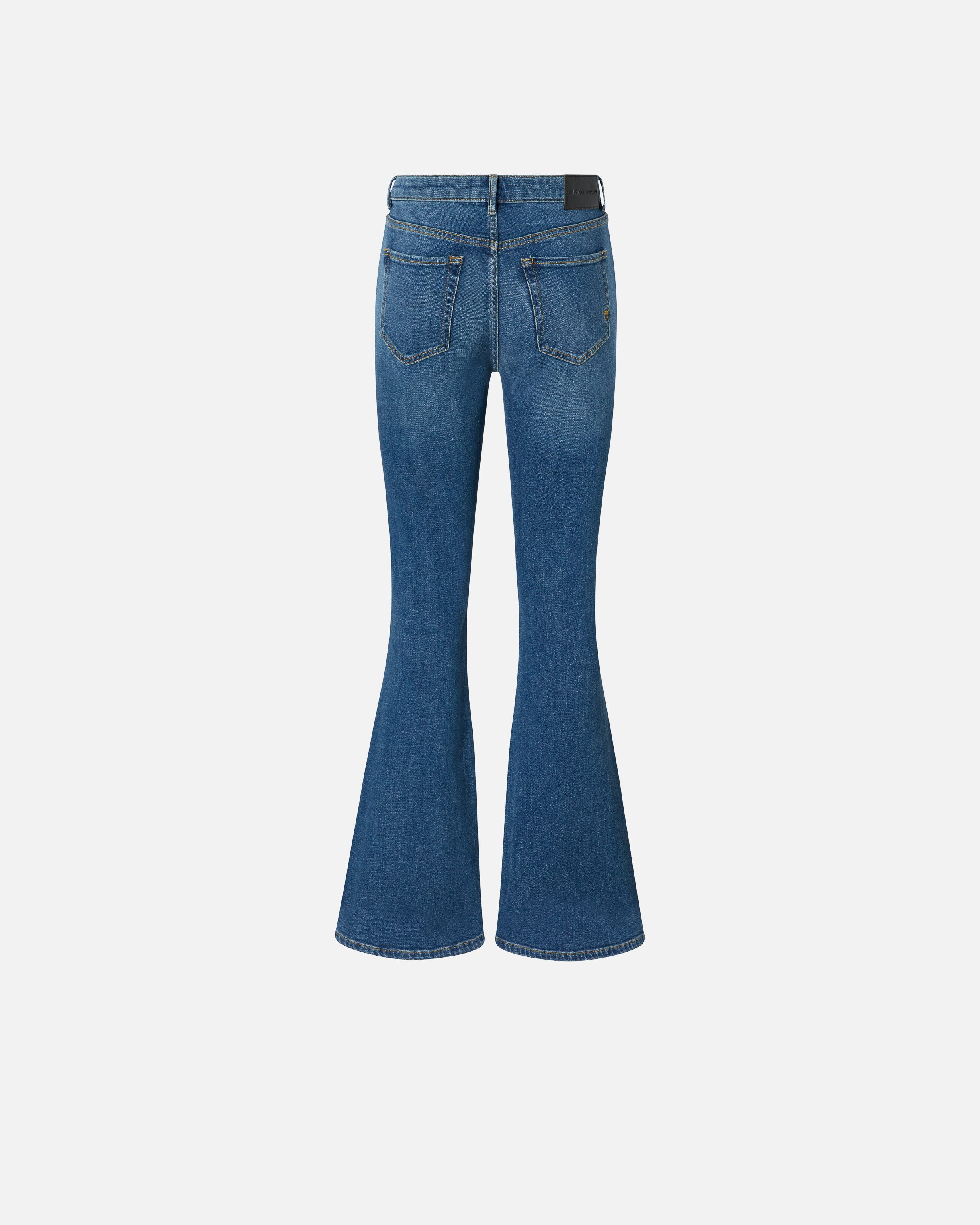 Pinko Vintage Denim Flared Jeans In Mid Wash