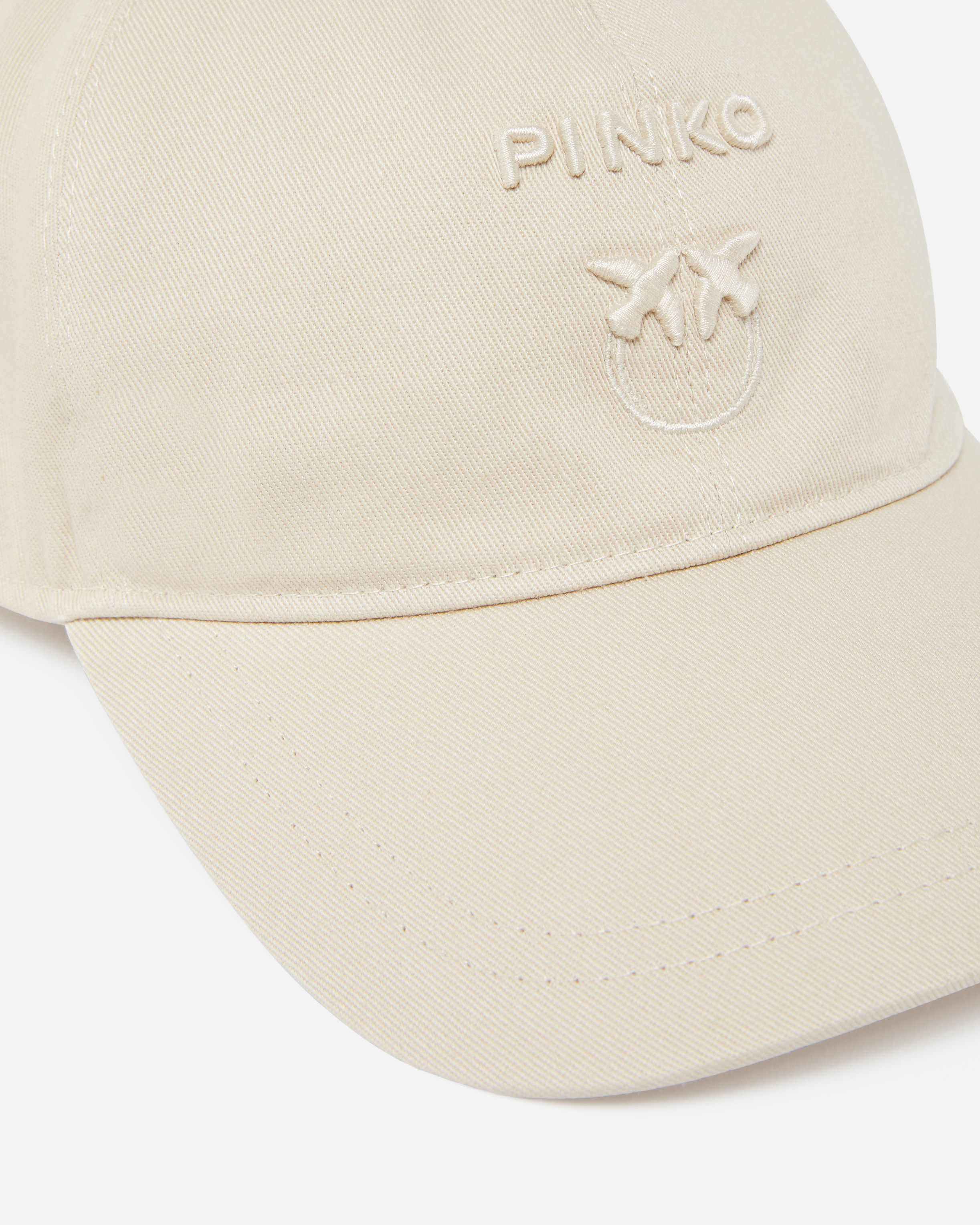 Pinko Cap With Logo Embroidery In G. Maroso Beige