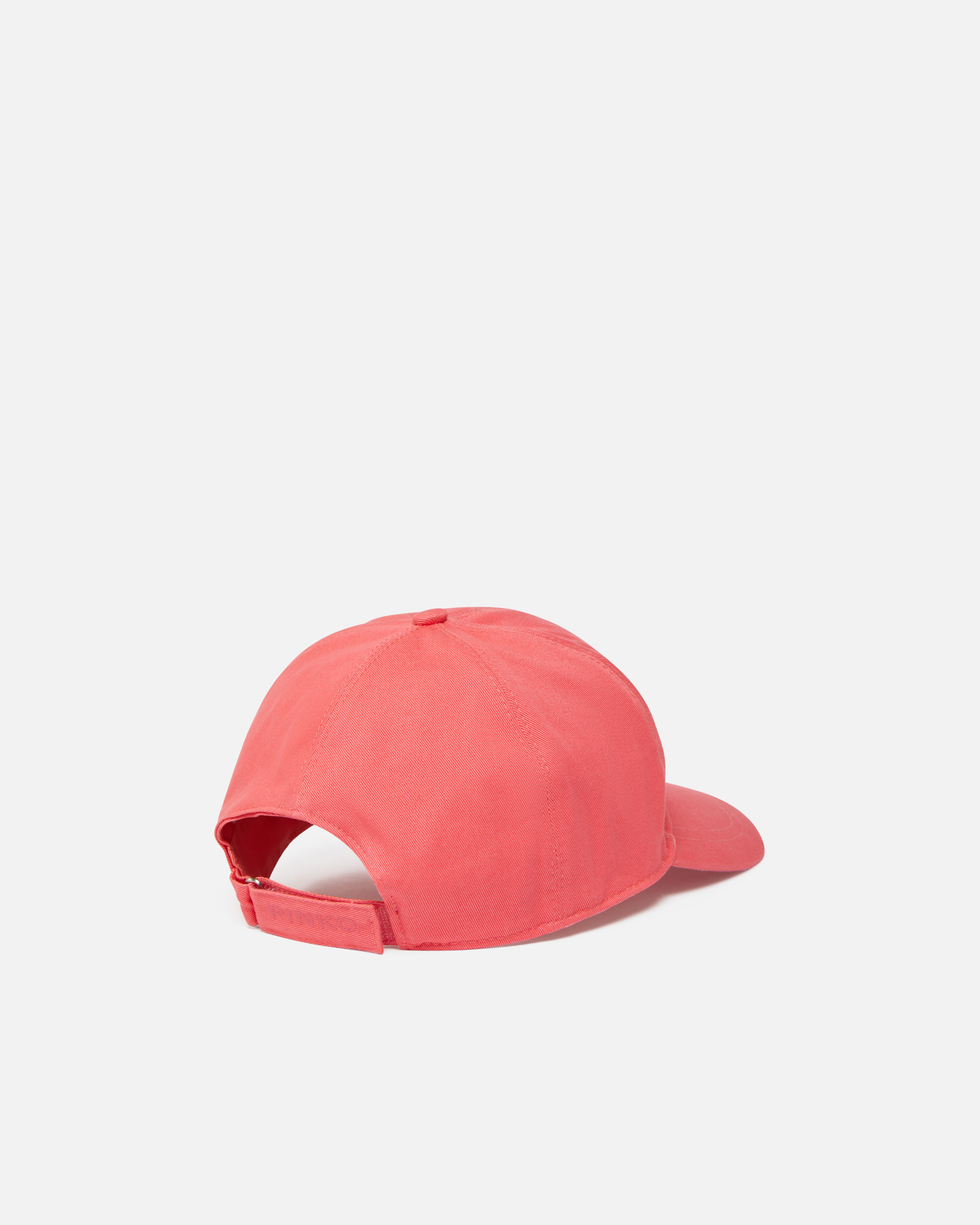 Pinko Cap With Logo Embroidery In Sunny Coral