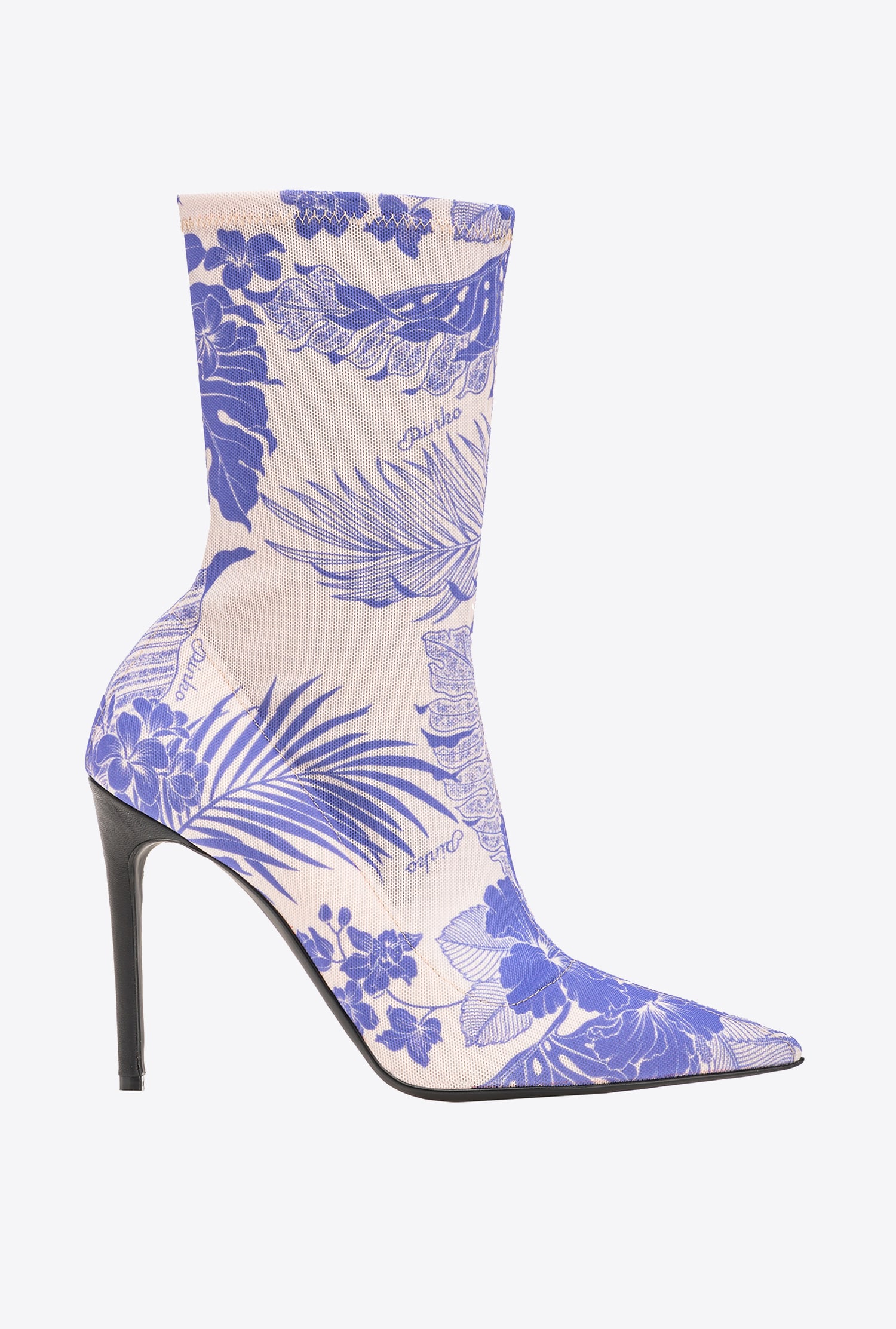 Printed mesh ankle boots - Purple/nude