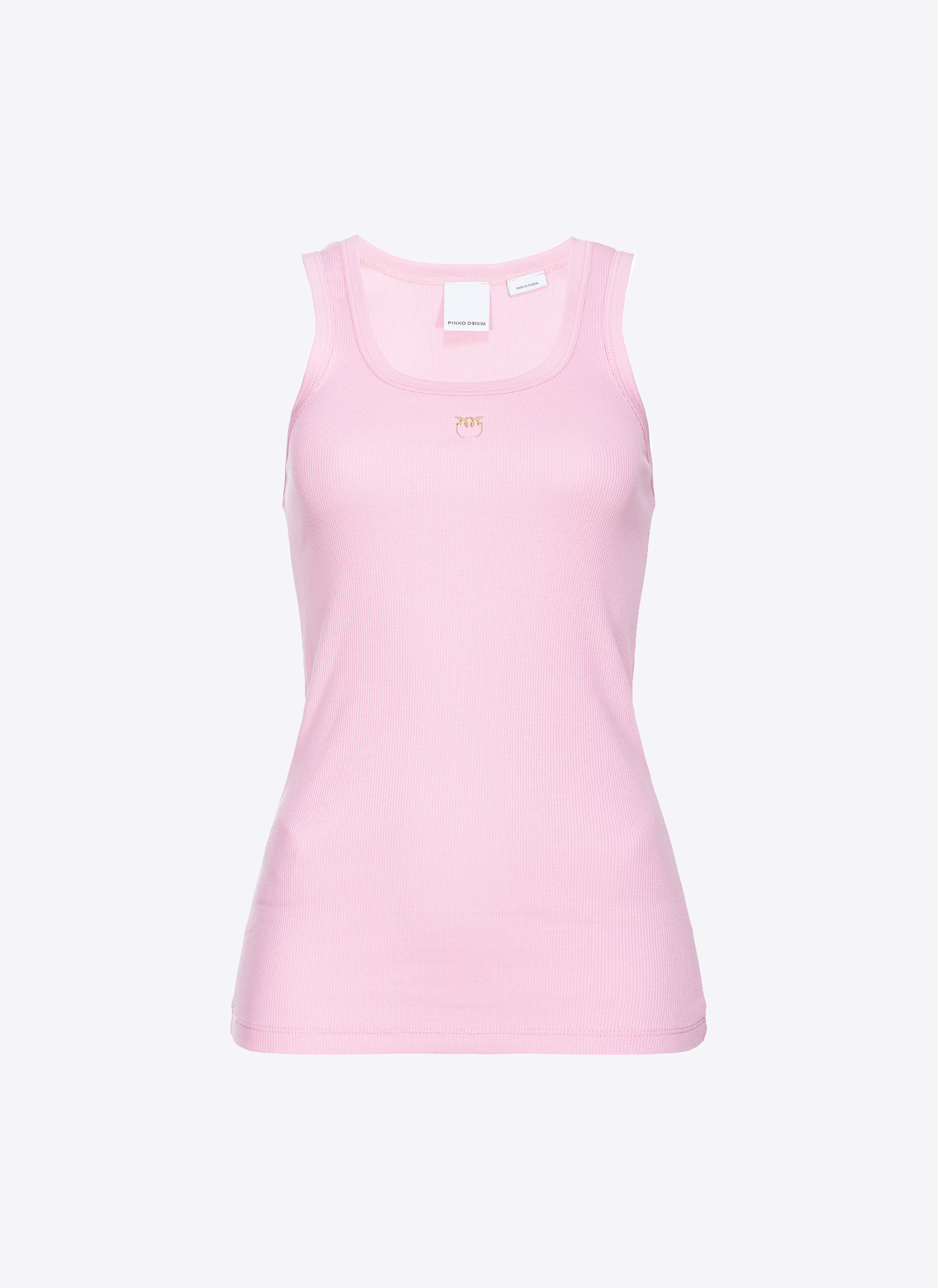Pinko, Tank top with Love Bird embroidery, Orchid smoke, M